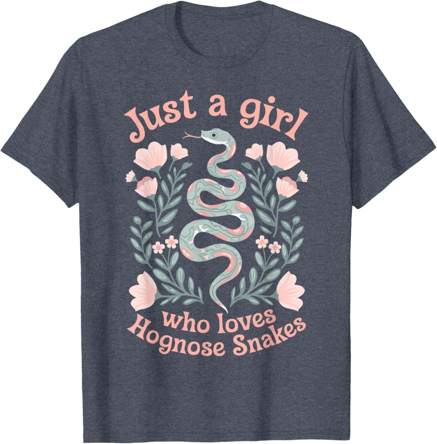 Just A Girl Who Loves Hognose Snakes T-Shirt Cute Snake Lover Tee - 15