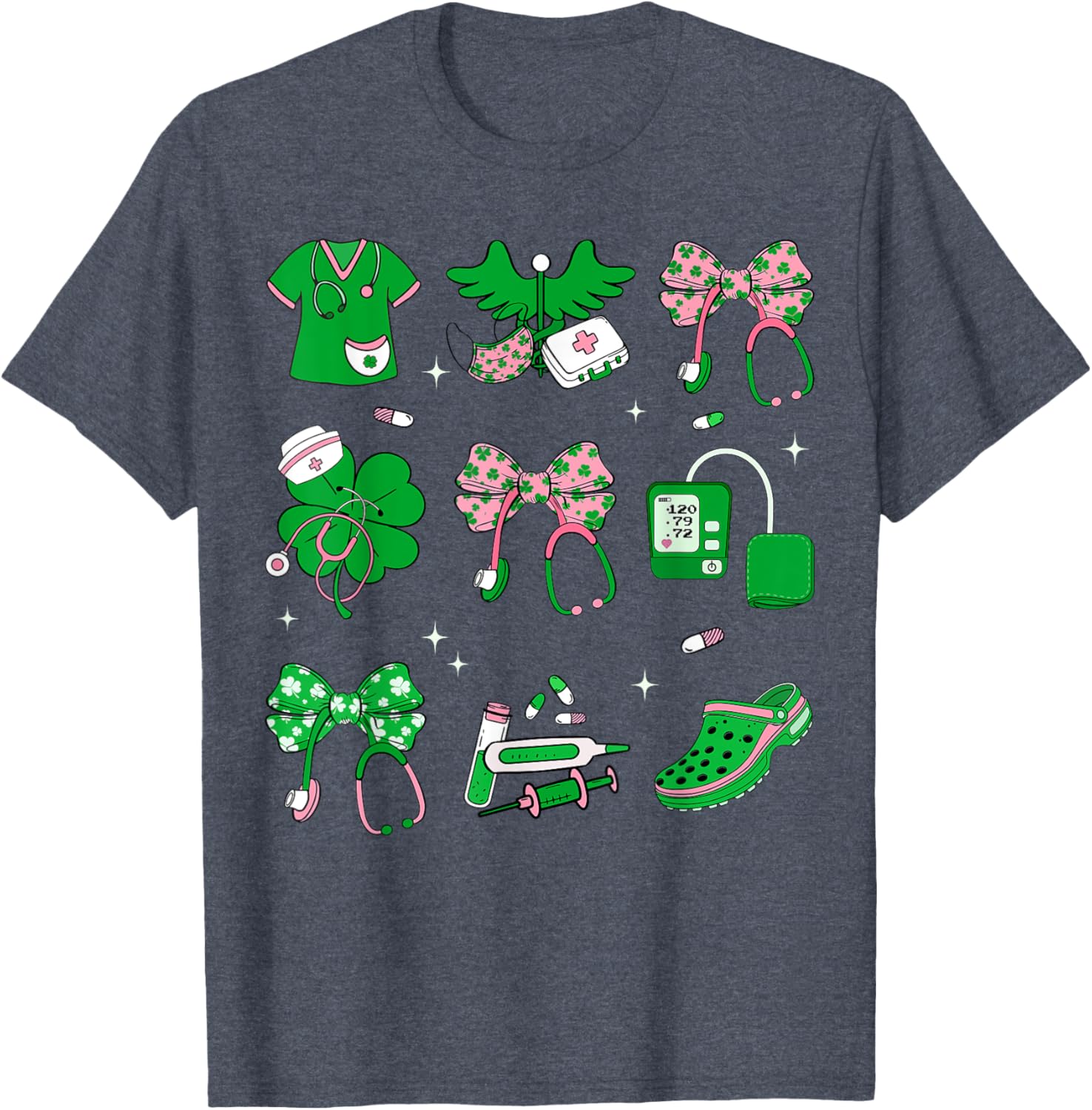 Lucky Shamrock Nurse T-Shirt for St. Patrick's Day Celebration - 17