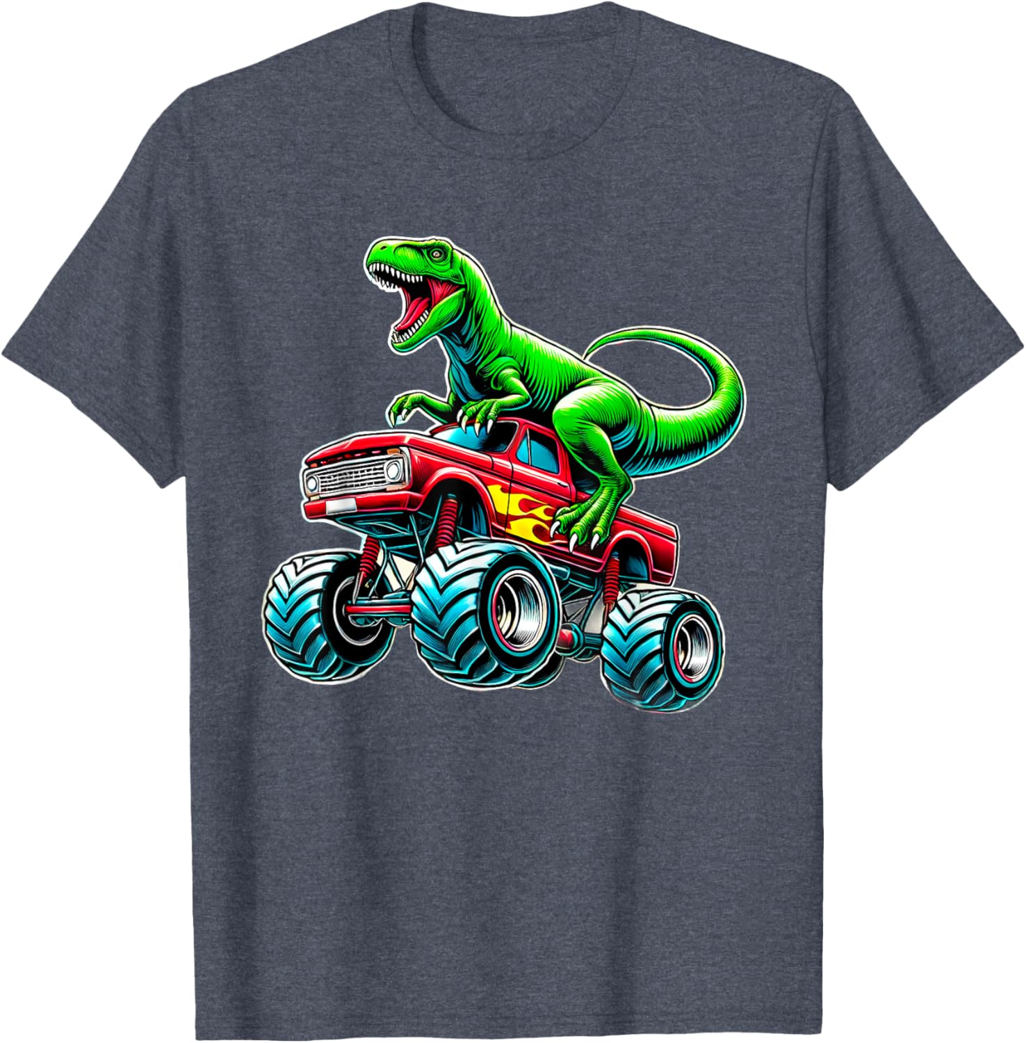 Monster Truck Dinosaur Birthday Party T-Shirt for Boys Fun Gift - 17