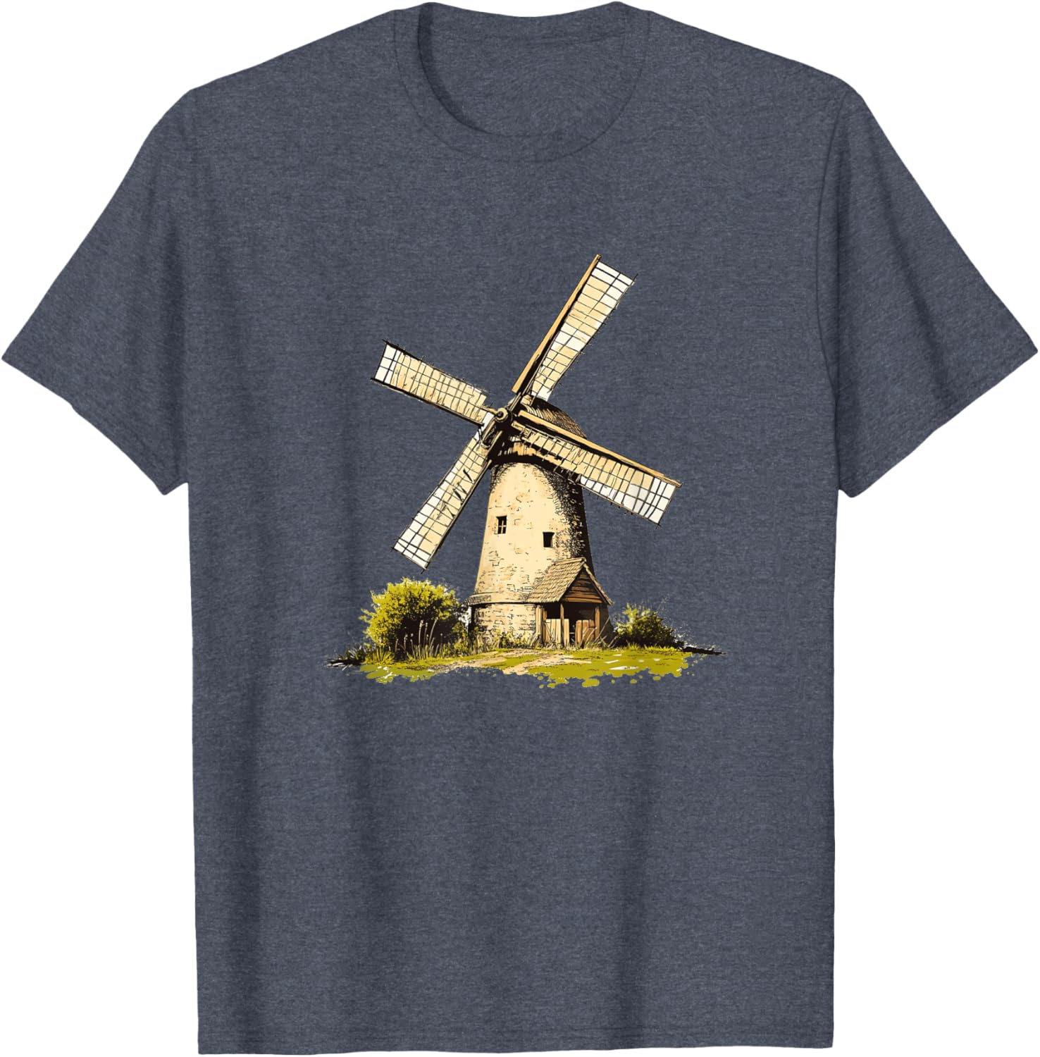 Rustic Old Windmill Vibes T-Shirt for Unique Costume Style - 15