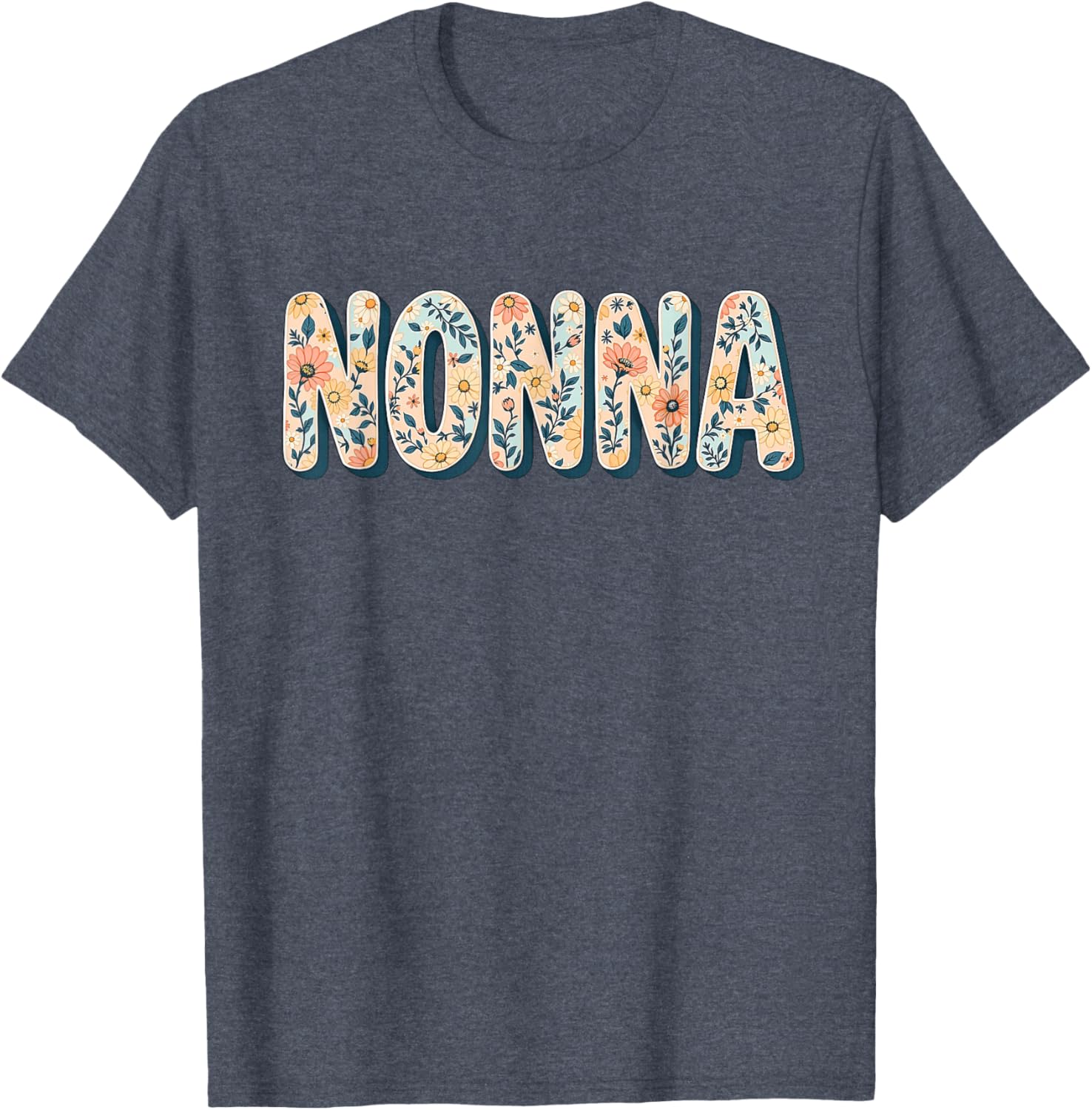 Wildflowers Nonna Floral Mother's Day T-Shirt for Stylish Grandmas - 22
