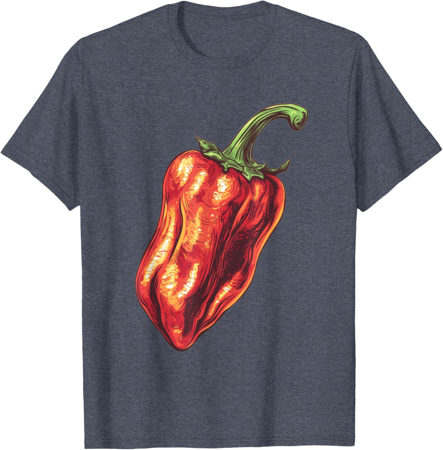 Ghost Pepper Retro T-Shirt for Spicy Food Lovers and Trendsetters - 1