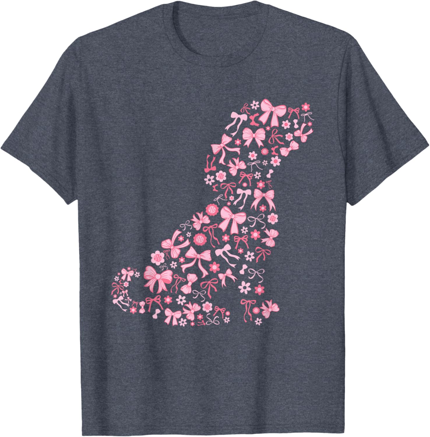 Cute Pink Dog Bow T-Shirt for Women - Stylish Puppy Love Apparel - 4