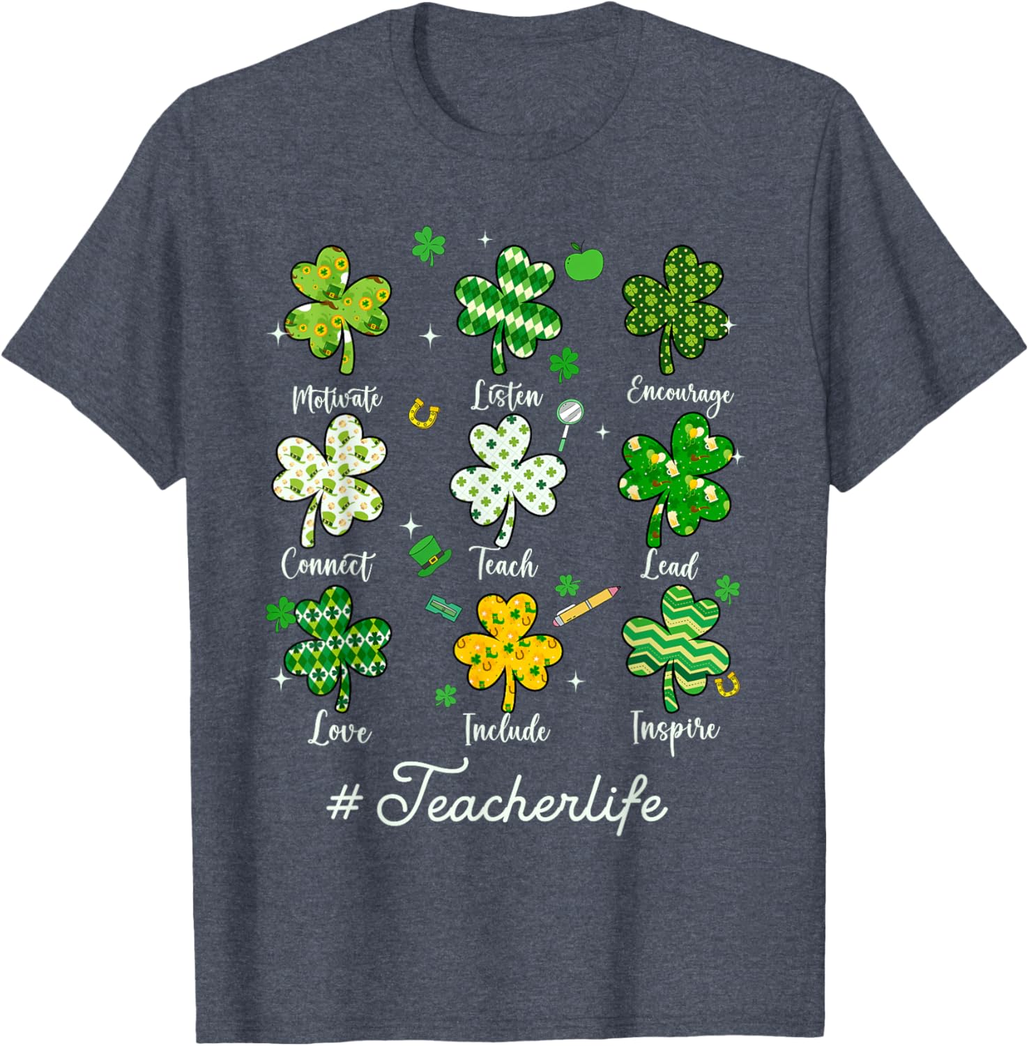 Teacher Life Shamrock T-Shirt - Inspire Love This St. Patrick's Day - 15
