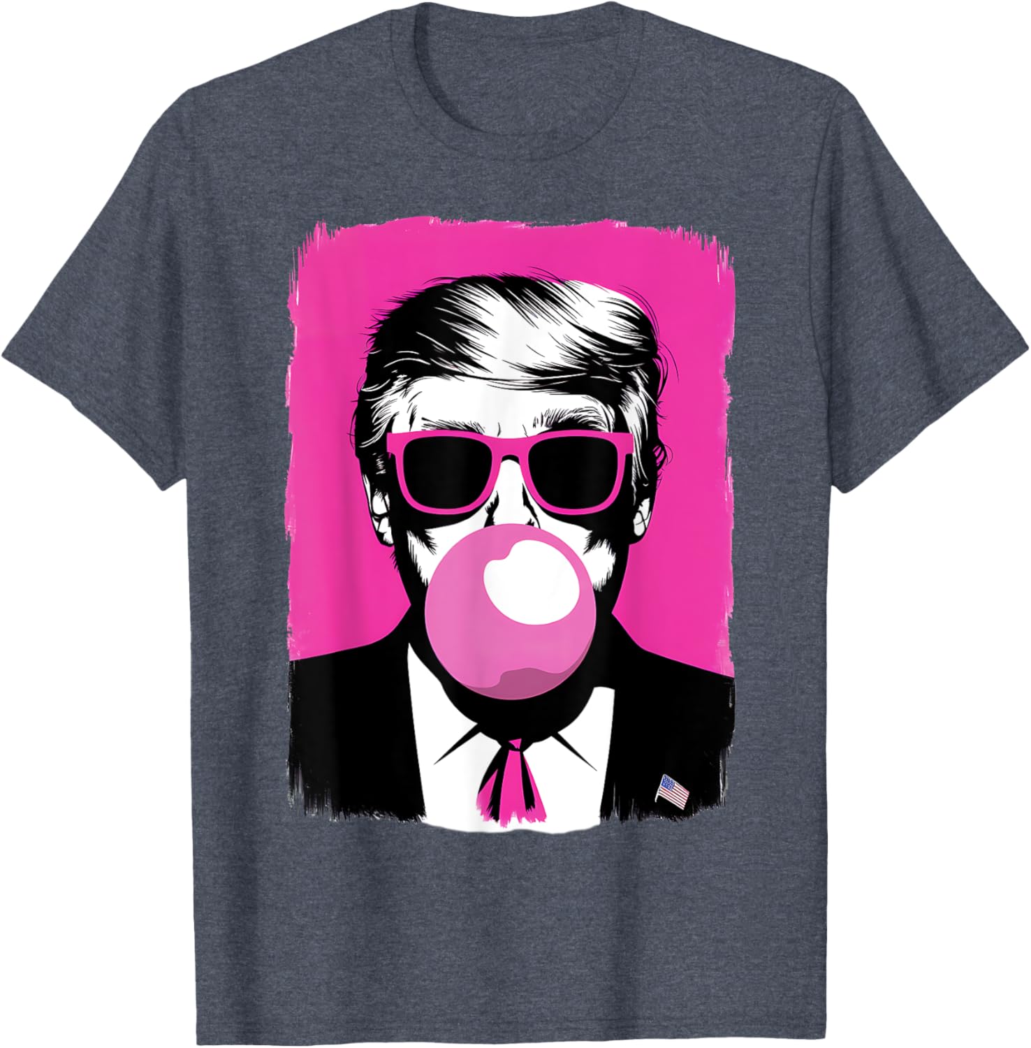 Funny Trump Pink Bubble Gum Sunglasses T-Shirt for Trendy Style - 6