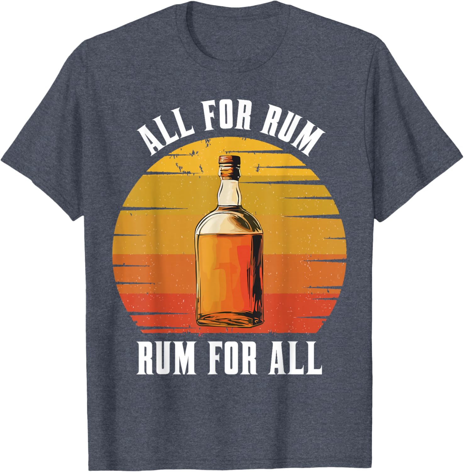 Vintage Rum Lovers T-Shirt for Drink Enthusiasts - All for Rum Design - 13