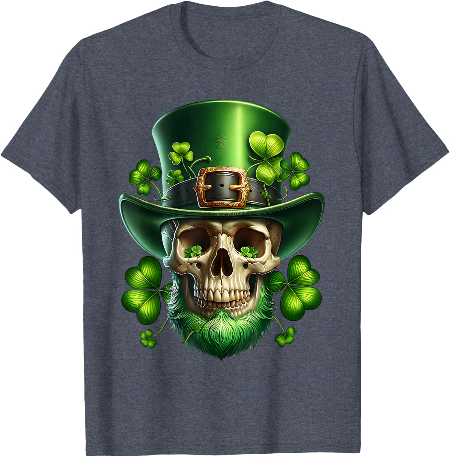 Saint Patrick's Day Sugar Skull T-Shirt for Festive Celebrations - 22