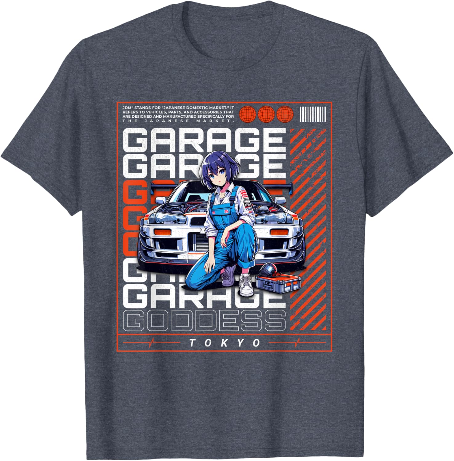 JDM Tokyo Drift Race Car Tuning Retro Vintage Graphic T-Shirt - 1