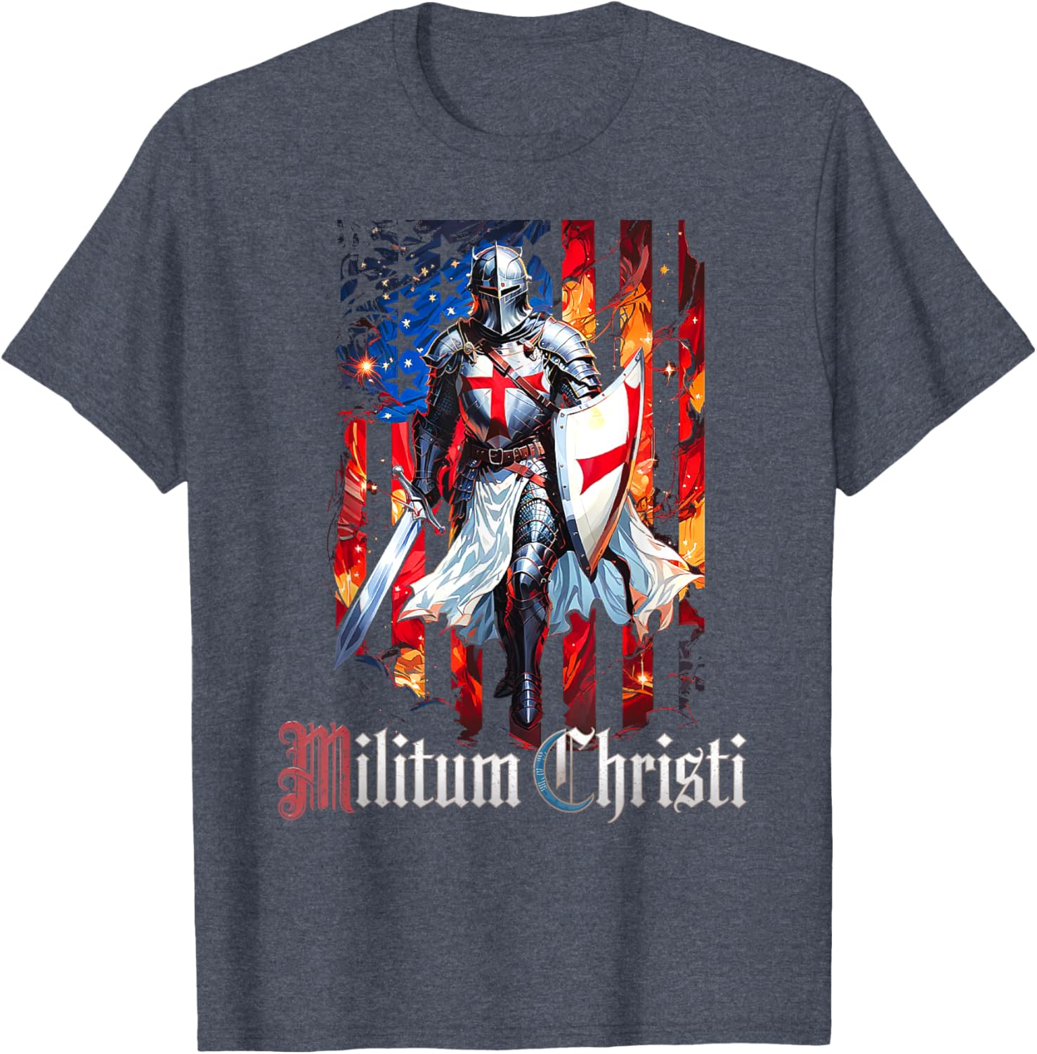 Catholic Knight Templar Crusader Cross T-Shirt for Faith and Style - 11