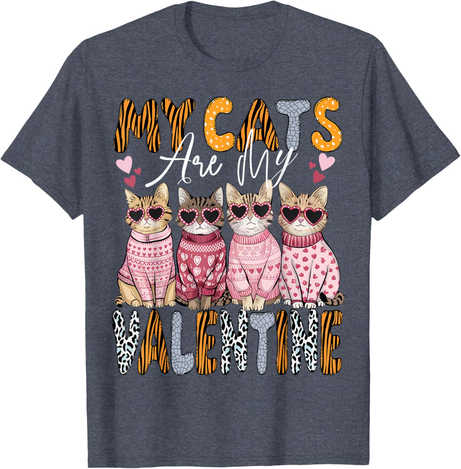 Cute Cat Valentine T-Shirt for Kitten Lovers - Perfect for All Ages - 9