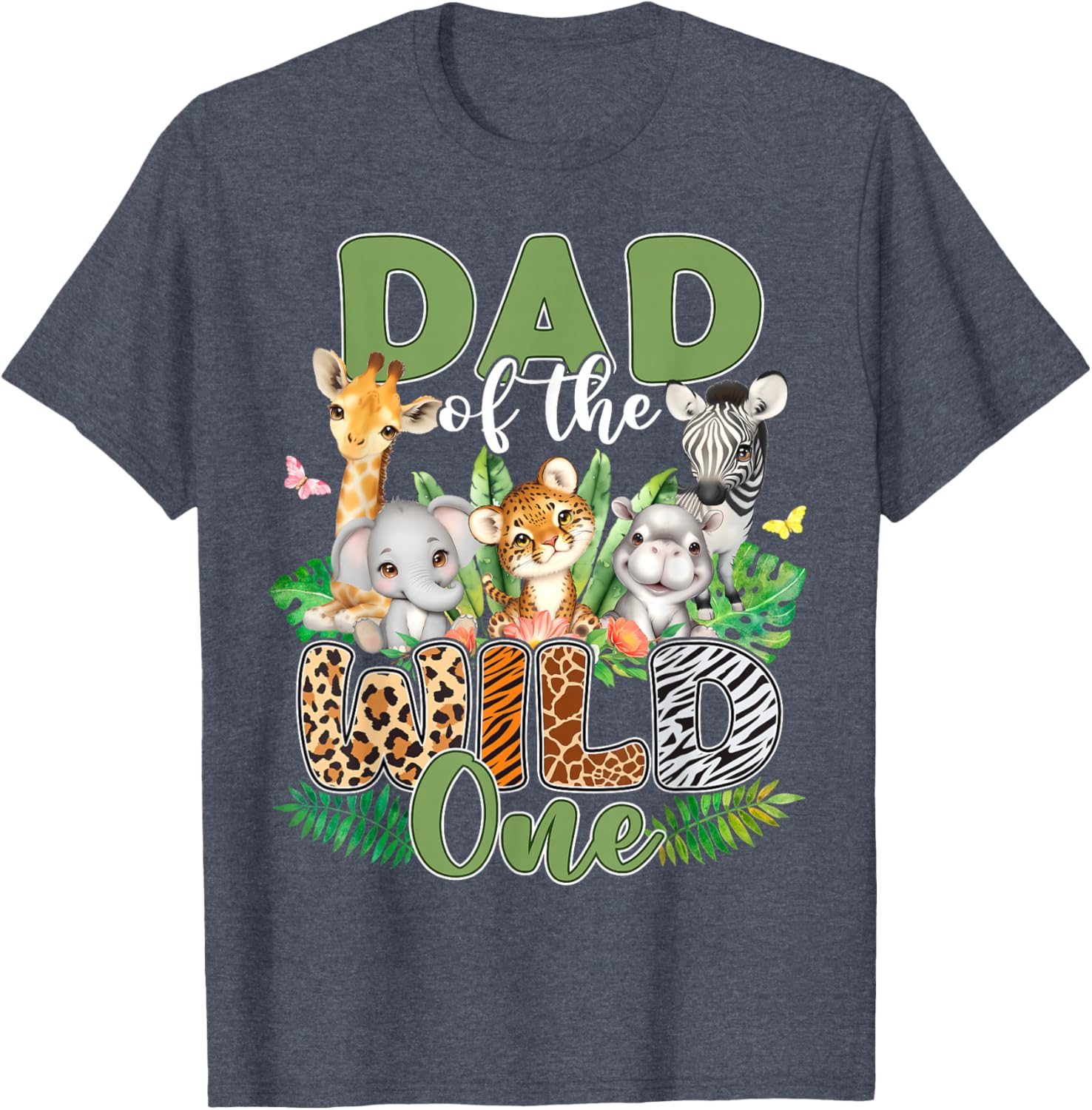 Dad Of The Wild One Safari Family Matching T-Shirt for 1st Birthday - 3