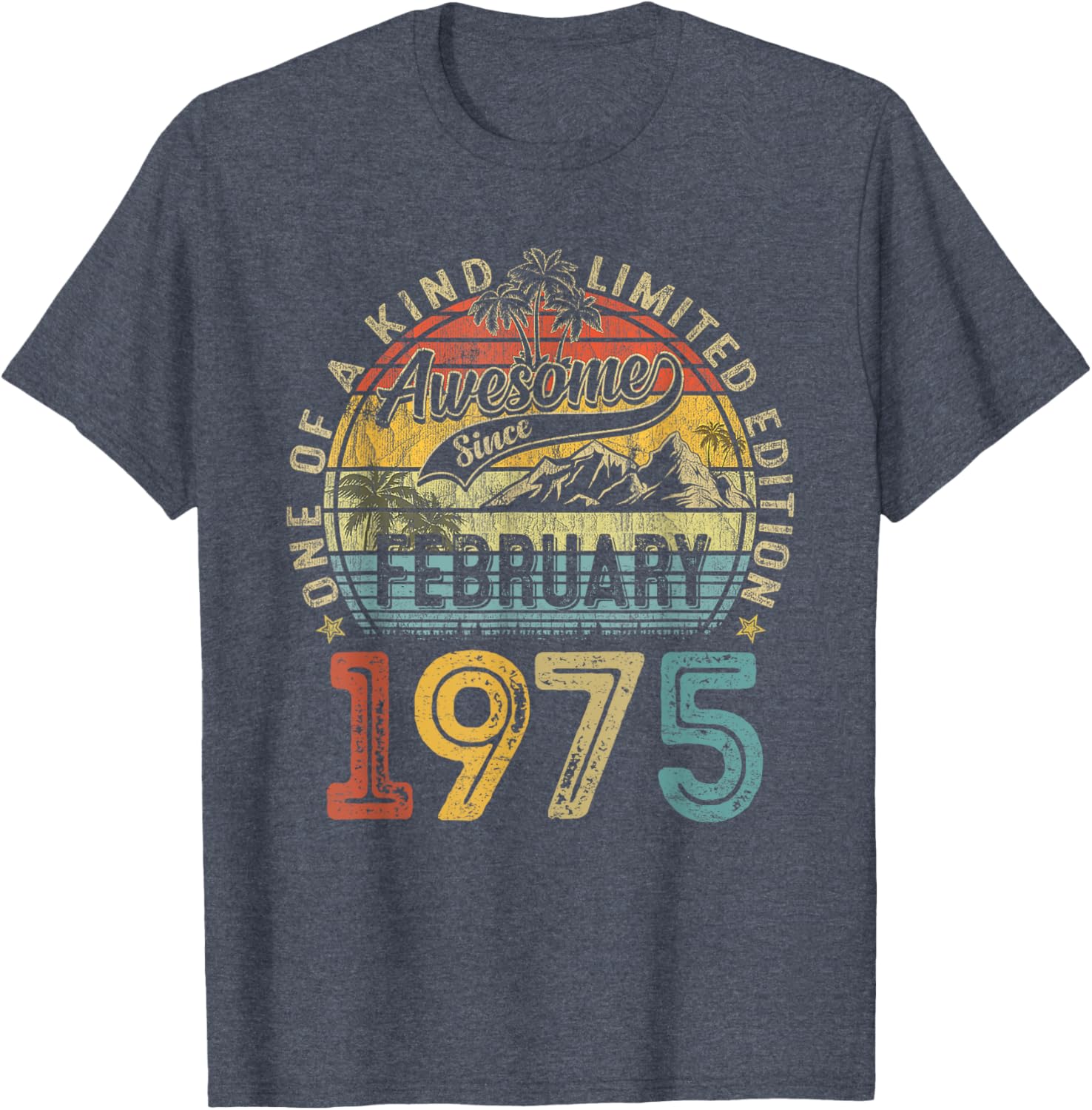 Funny Vintage 50th Birthday T-Shirt for Women - February 1975 Design - 28