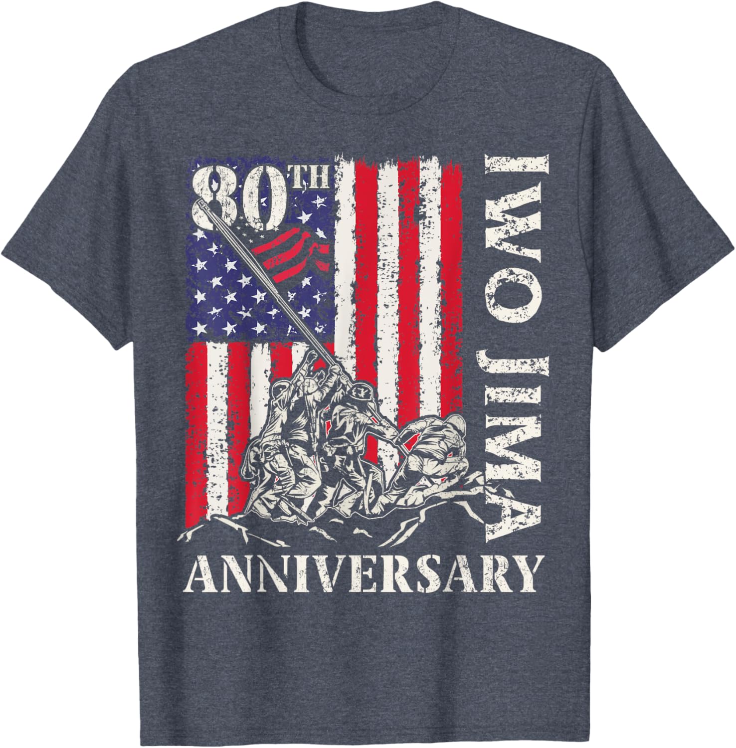 Iwo Jima 80th Anniversary WWII Veteran T-Shirt for 4th of July - 3
