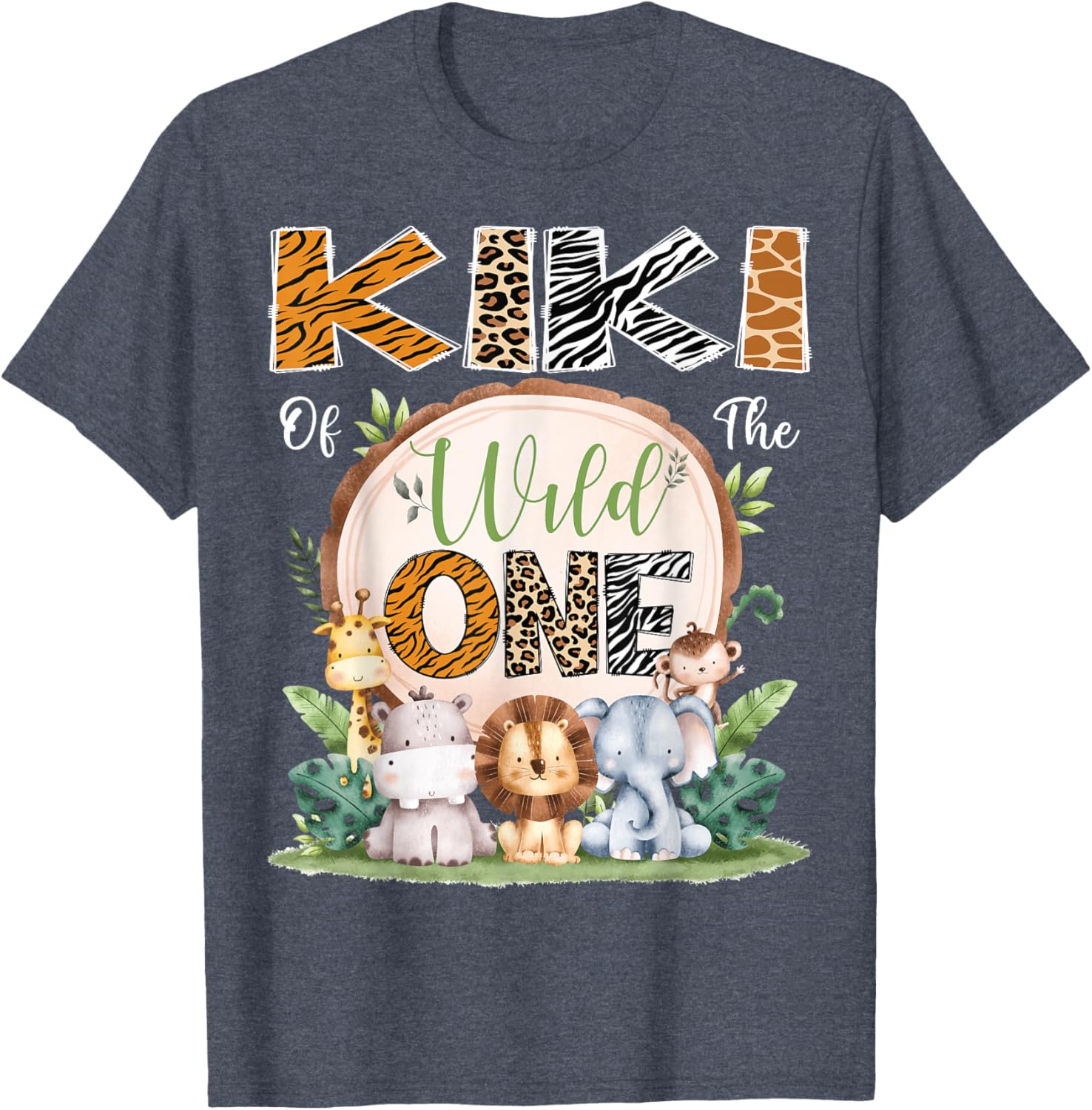 Kiki Of The Wild One 1st Birthday Safari T-Shirt for Baby Celebrations - 4