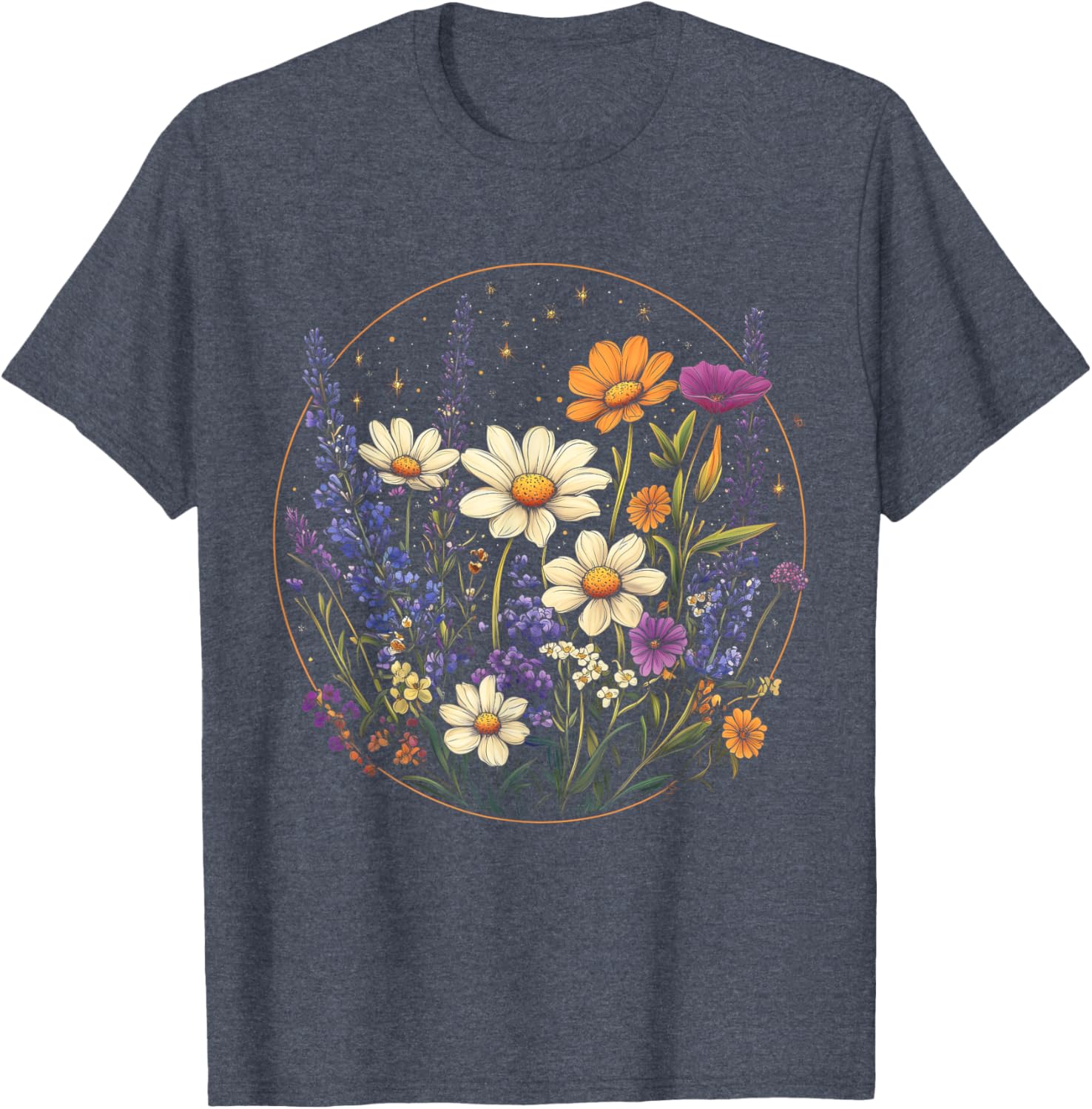 Vintage Wildflower Daisy Lavender Spring T-Shirt for Nature Lovers - 5