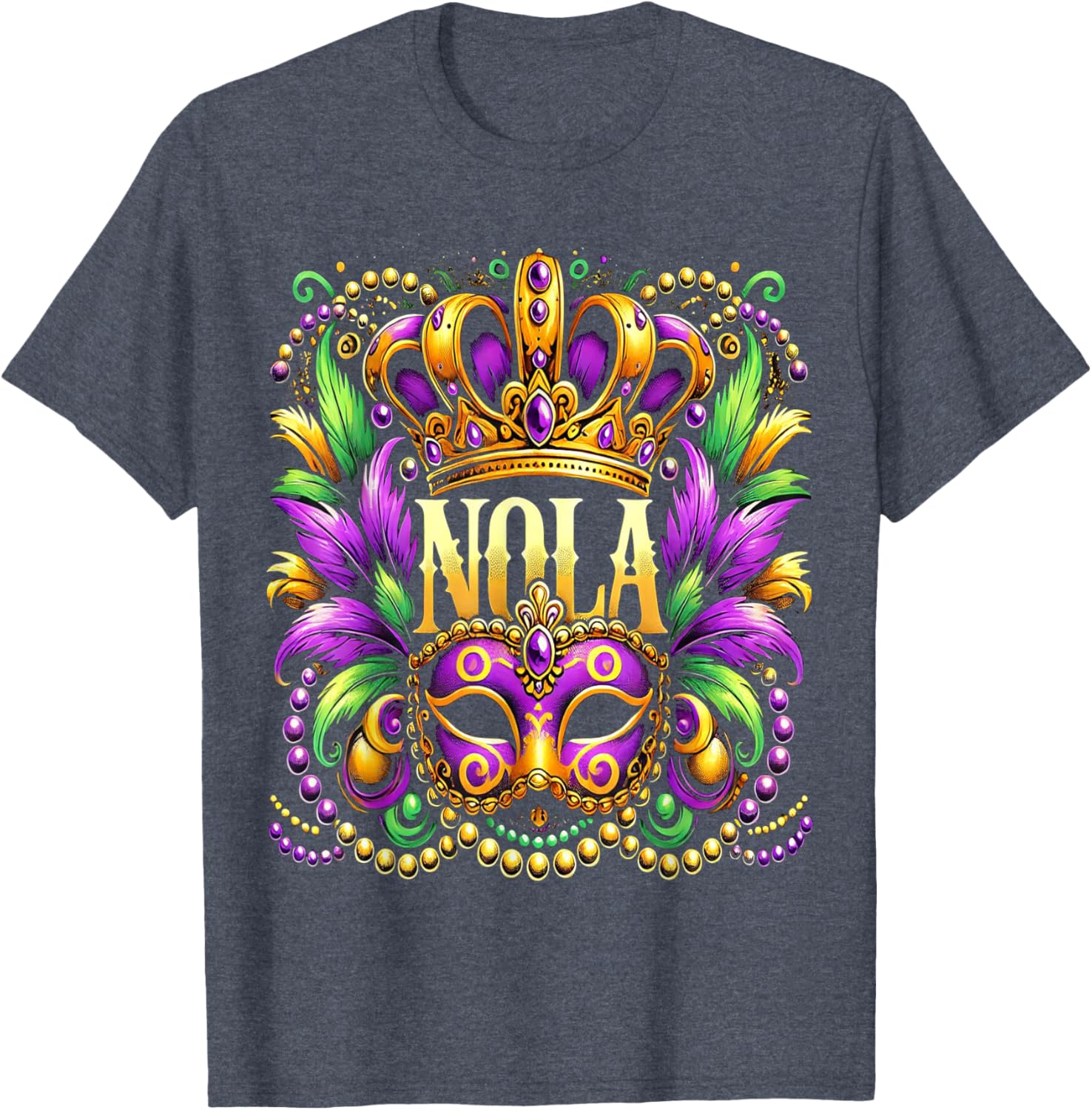 NOLA New Orleans Mardi Gras 2025 T-Shirt for Festive Fun and Style - 6