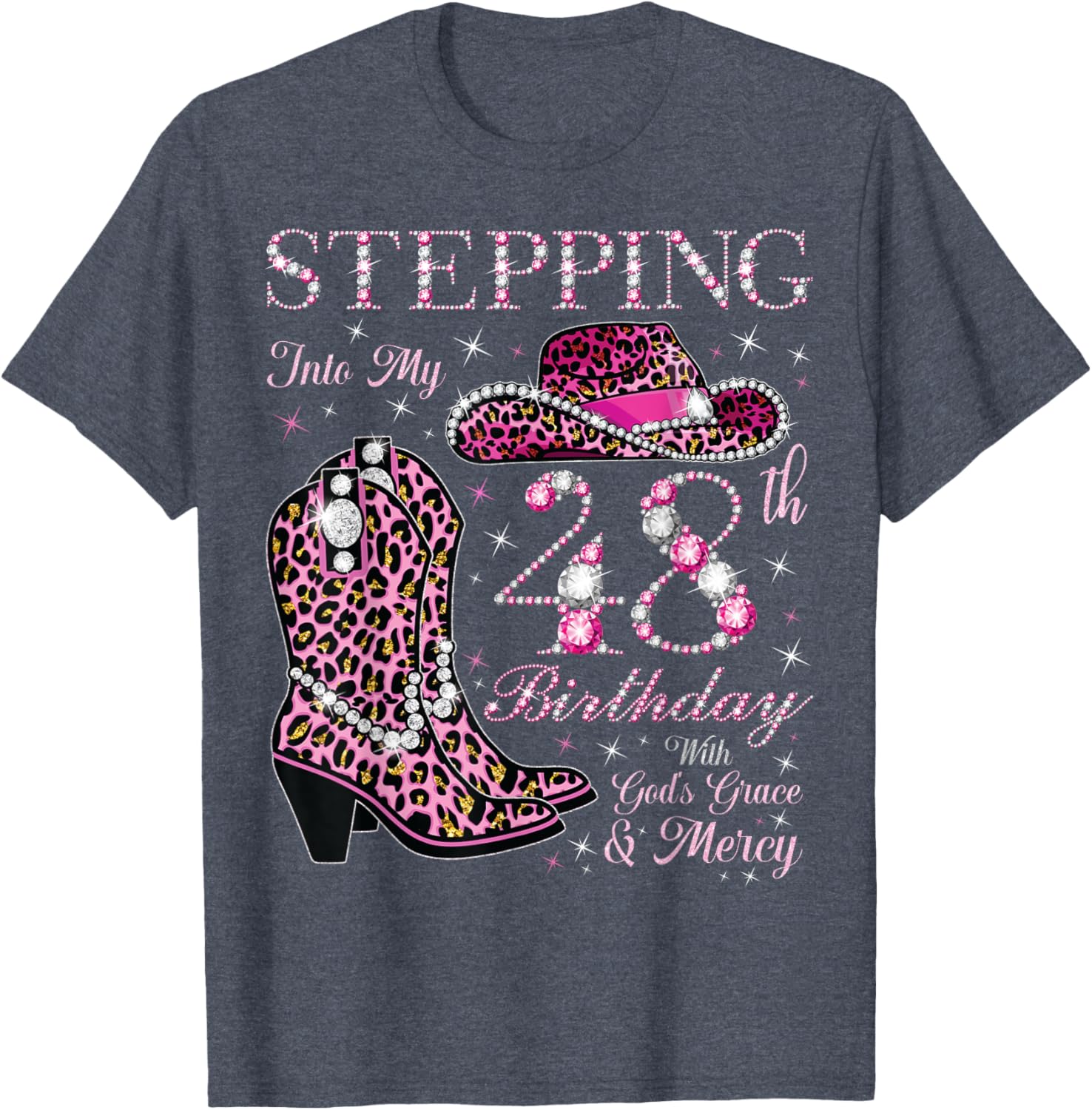 Celebrate 48 With Grace and Mercy T-Shirt for Birthday Joy and Blessings - 5
