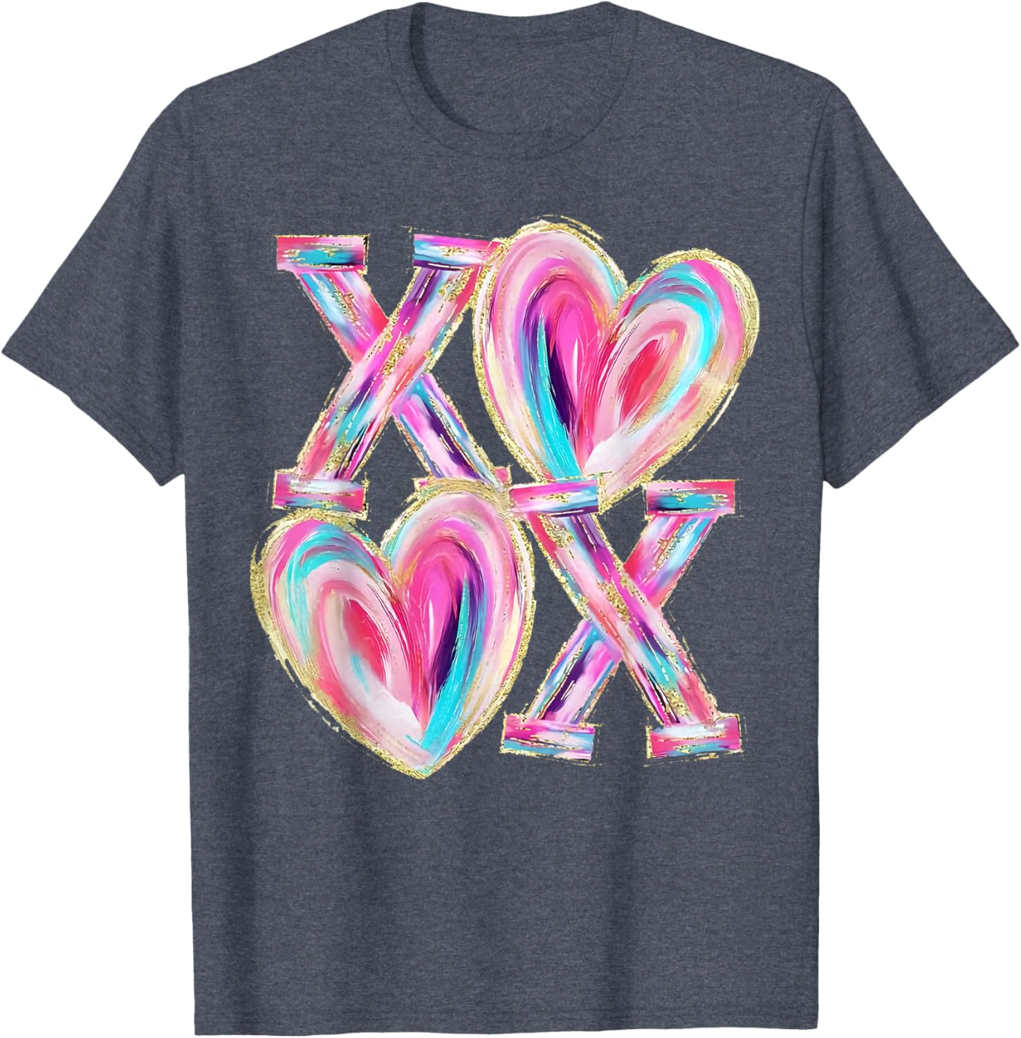 Valentine Abstract Heart T-Shirt for Girls and Women - Cute and Stylish - 8