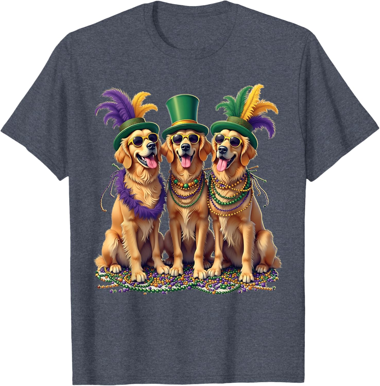 Festive Labrador Mardi Gras T-Shirt for Dog Lovers and Celebration Fans - 7