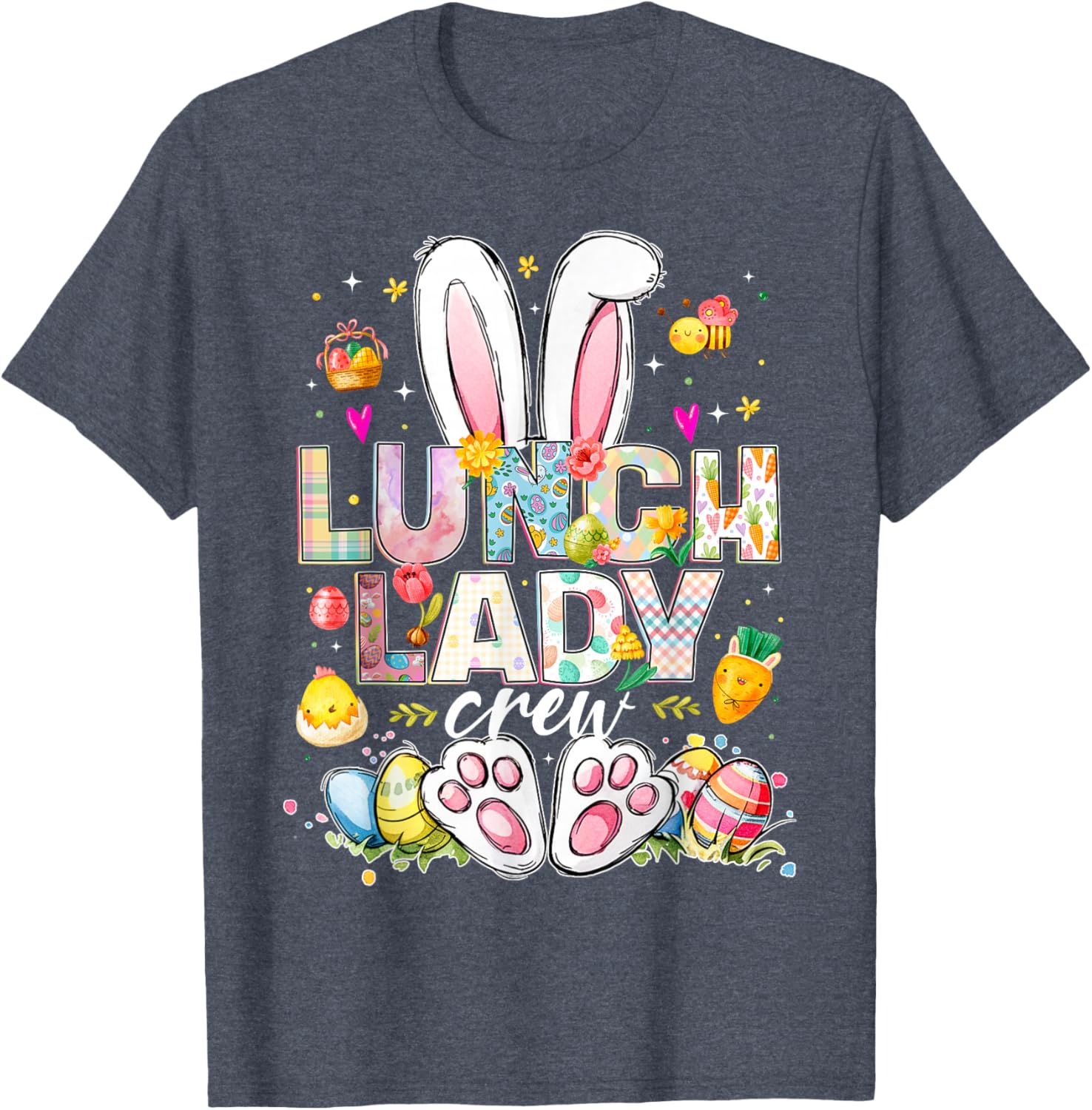 Funny Bunny Lunch Lady Easter T-Shirt for Cafeteria Workers - 6