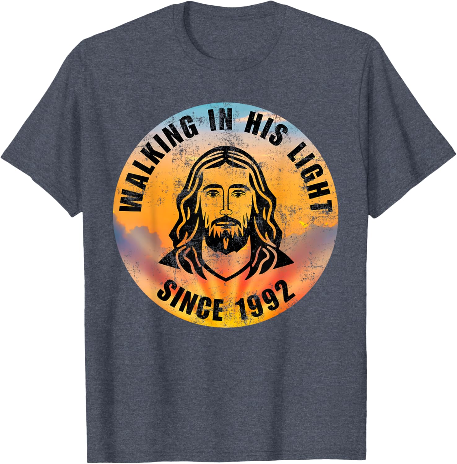 Walking In His Light Since 1992 Inspirational Christian T-Shirt - 21