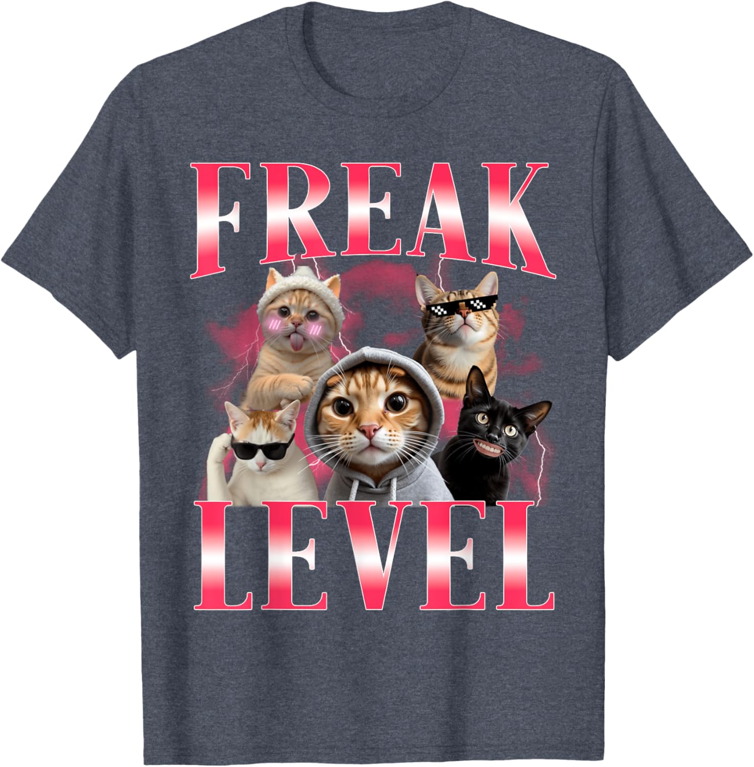 Funny Cat Meme T-Shirt Certified Freak Humor for Cat Lovers - 25