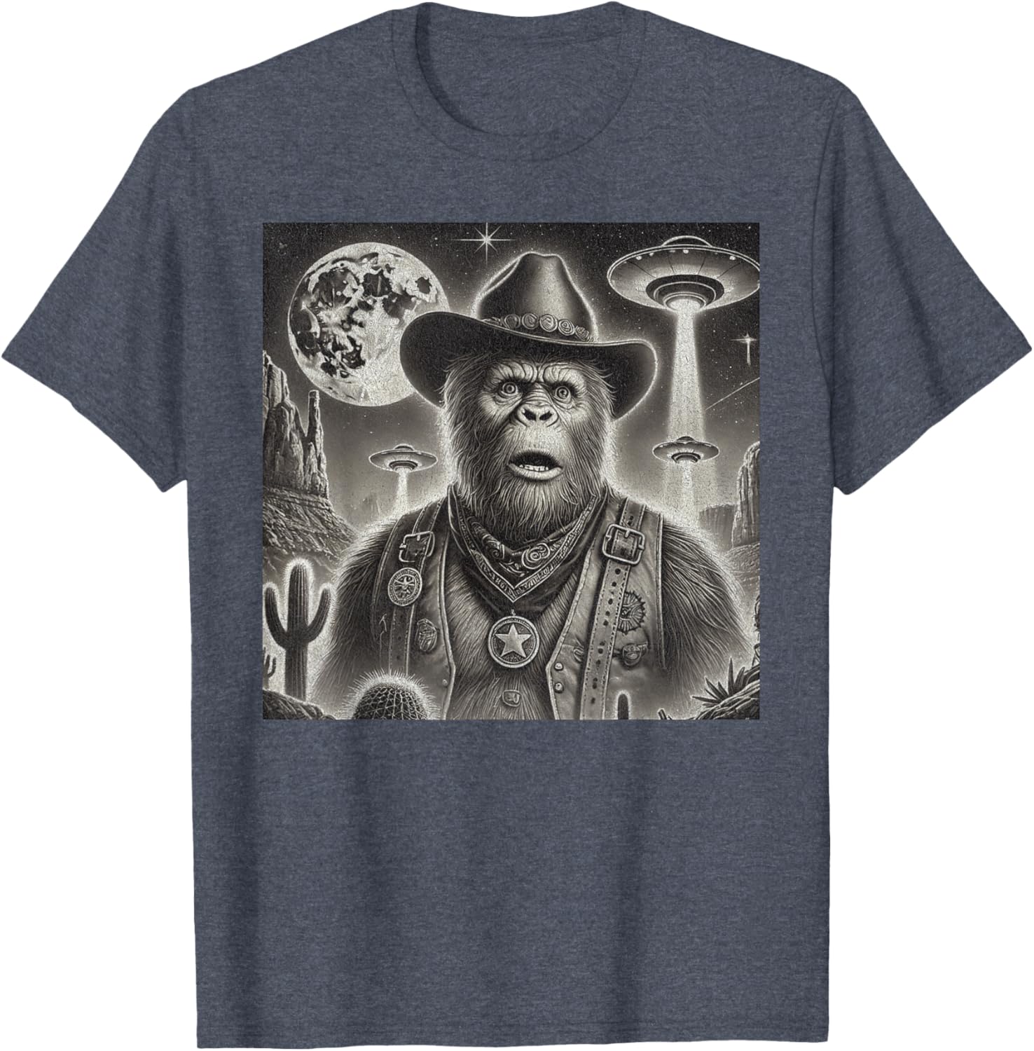 Bigfoot UFO Selfie T-Shirt for Fun Loving Alien Enthusiasts - 26
