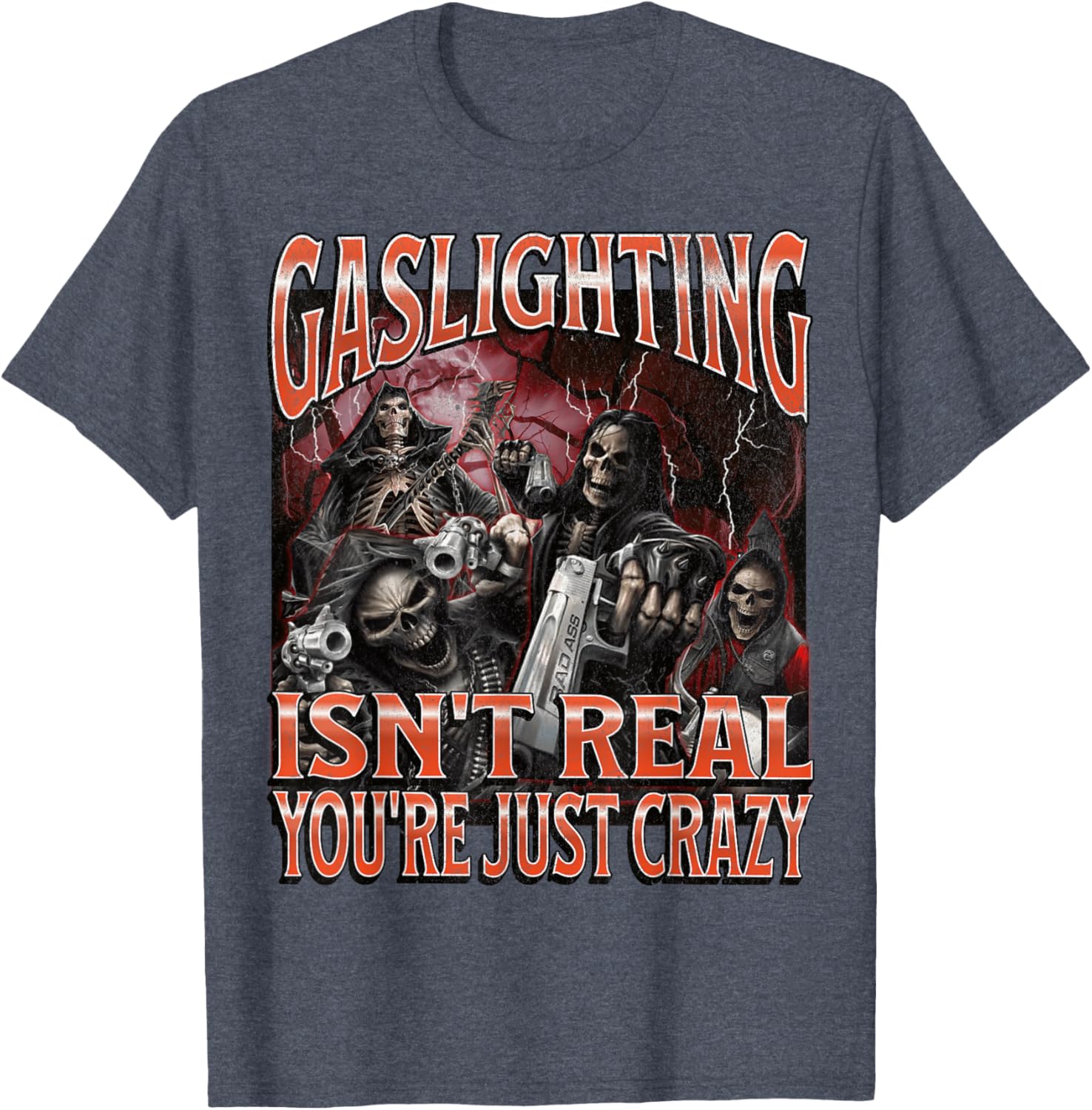 Funny Gaslighting Skeleton Meme T-Shirt for Unique Style Lovers - 8