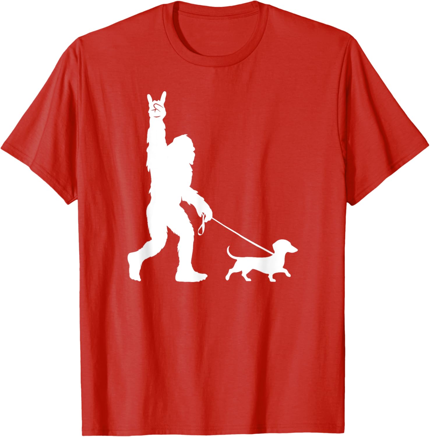 Bigfoot Dachshund T-Shirt for Men Women Kids - Fun Sasquatch Design - 11