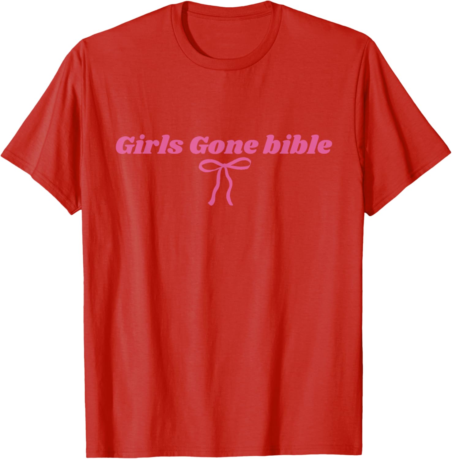 Girls Gone Bible Pink Bow Christian T-Shirt for Women and Girls - 3