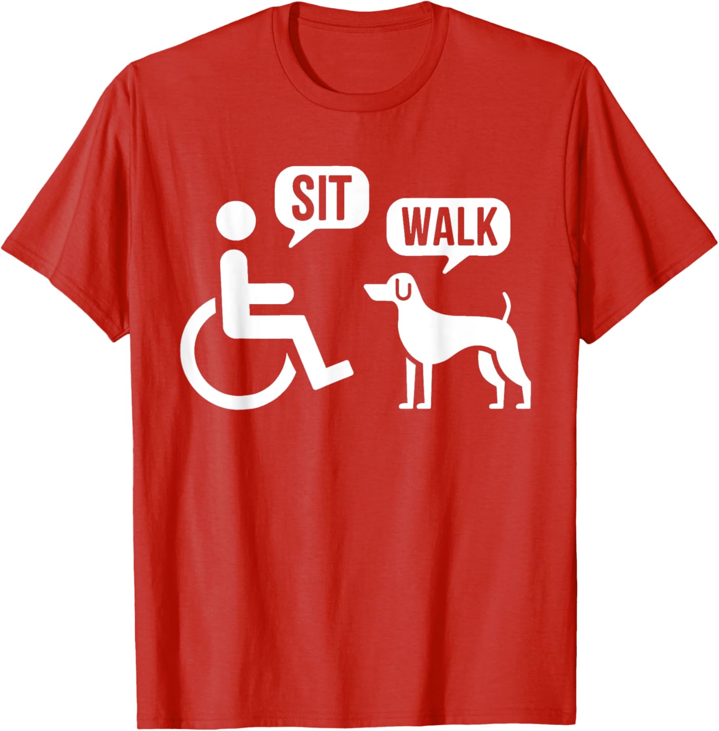 Funny Sit Walk Wheelchair User & Dog T-Shirt for Pet Lovers - 16