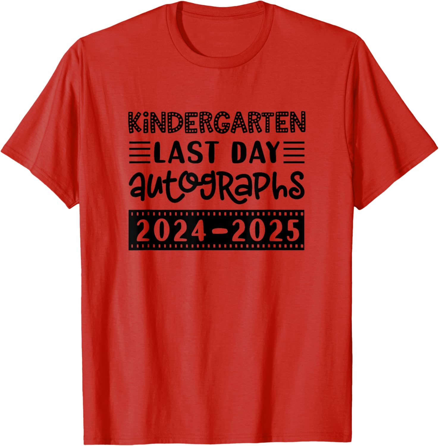 Last Day of School Kindergarten T-Shirt for Kids - Sign My Shirt Fun - 3