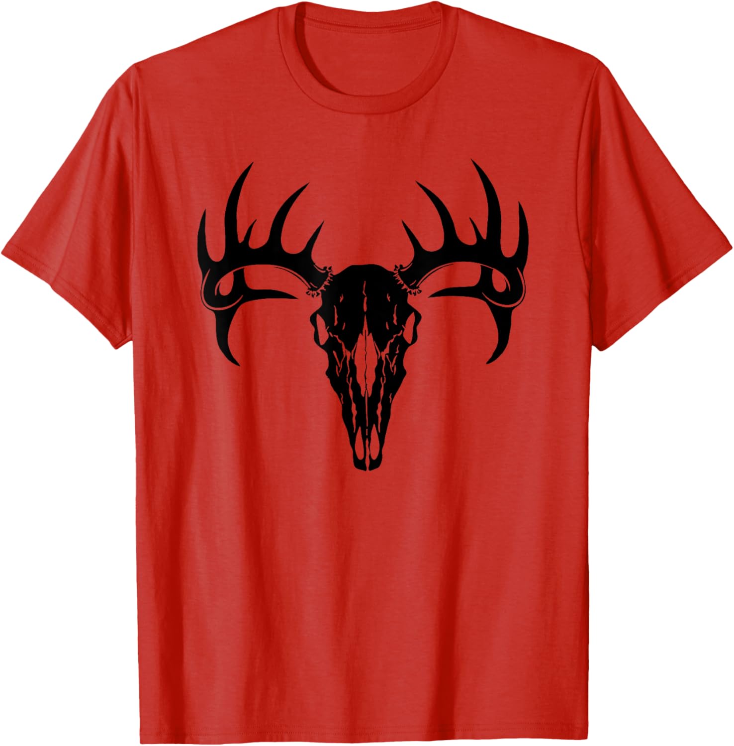 Stylish Deer Antler Deer Skull T-Shirt for Outdoor Enthusiasts - 4