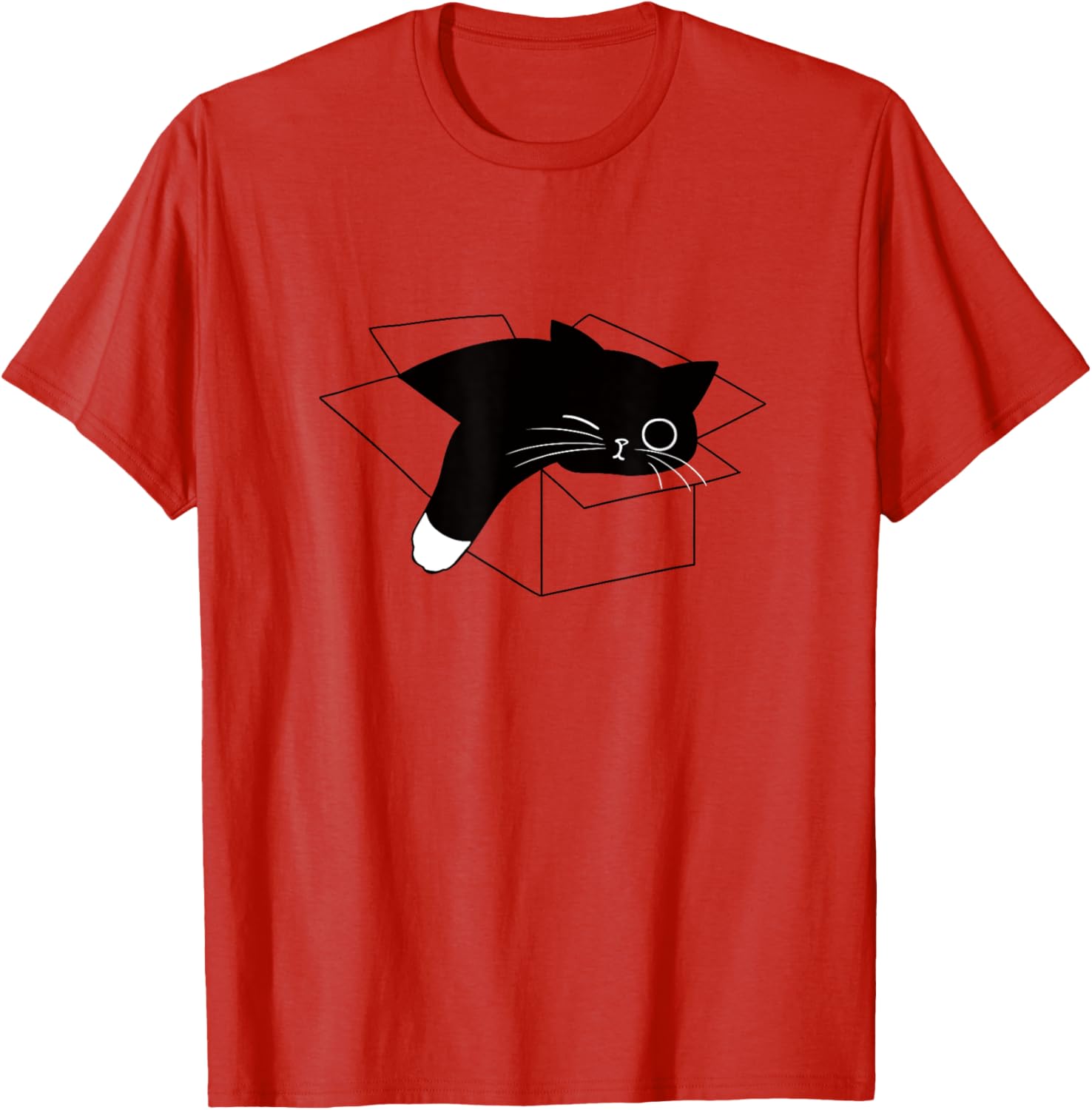 Cute Lazy Black Cat Half Asleep T-Shirt for Men, Women, and Kids - 11