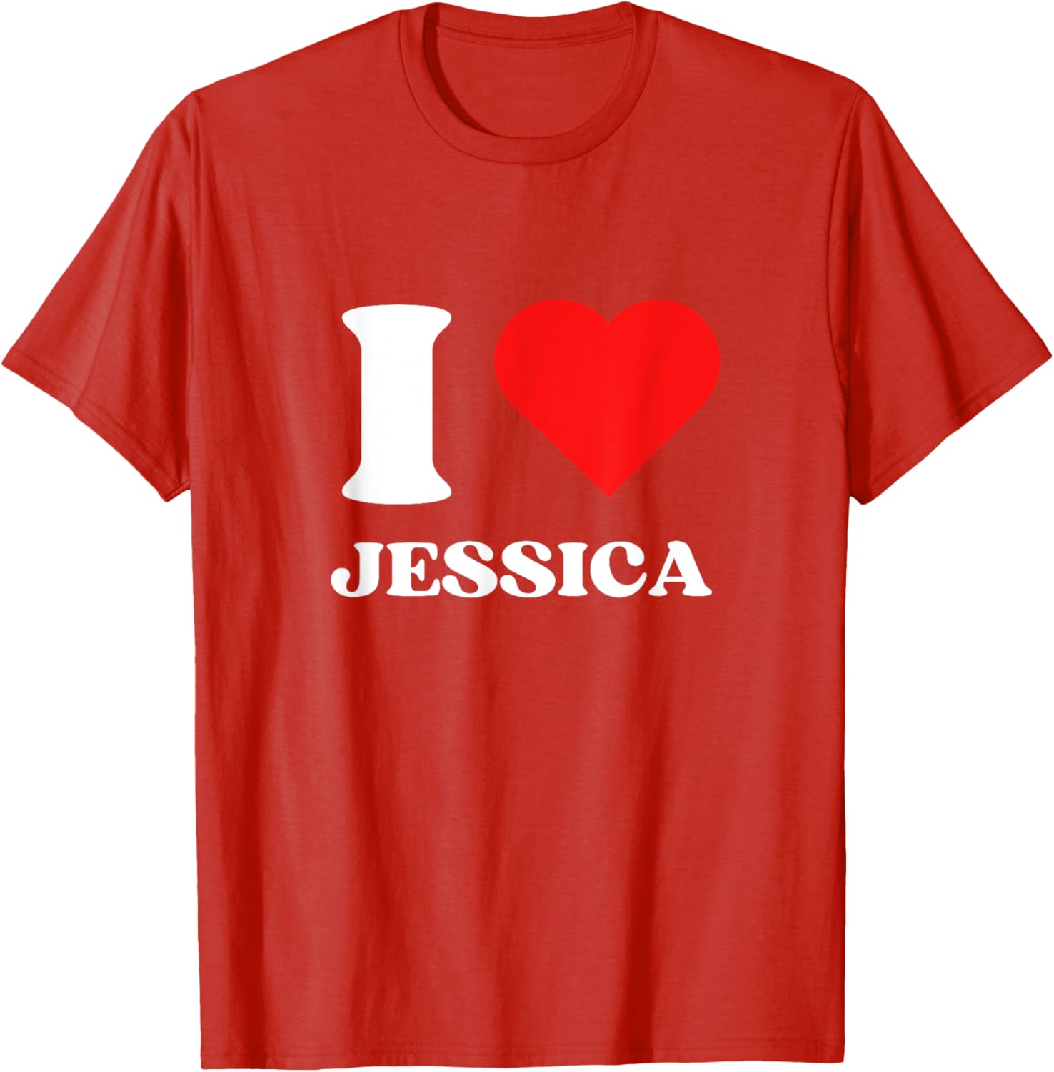 I Love Jessica Y2K Heart Graphic Valentine's Day T-Shirt for Women - 15