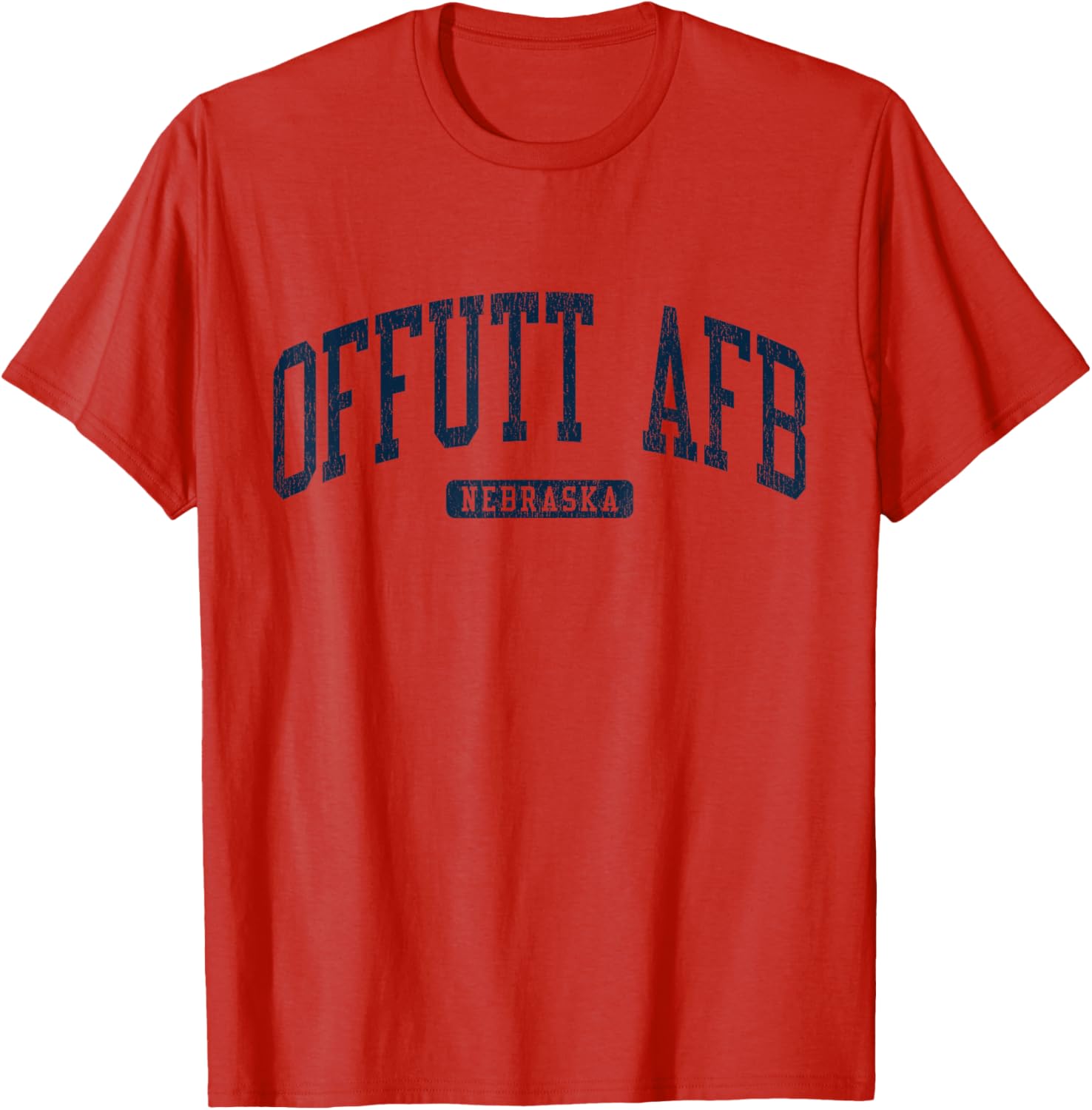 Offutt AFB Nebraska College Style Blue T-Shirt for Campus Life Fun - 10
