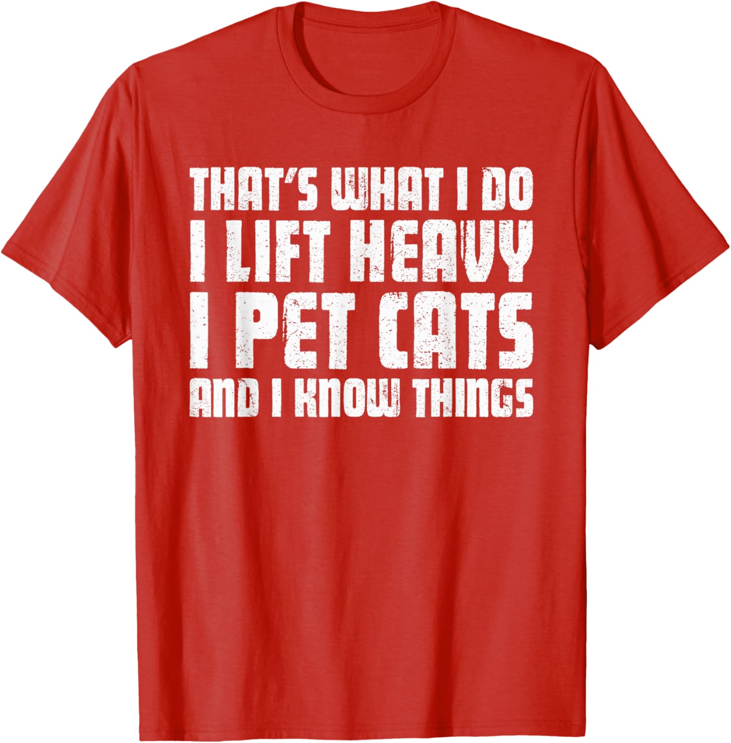 Funny I Lift Heavy I Pet Cats Unisex T-Shirt for Cat Lovers Black Small - 14