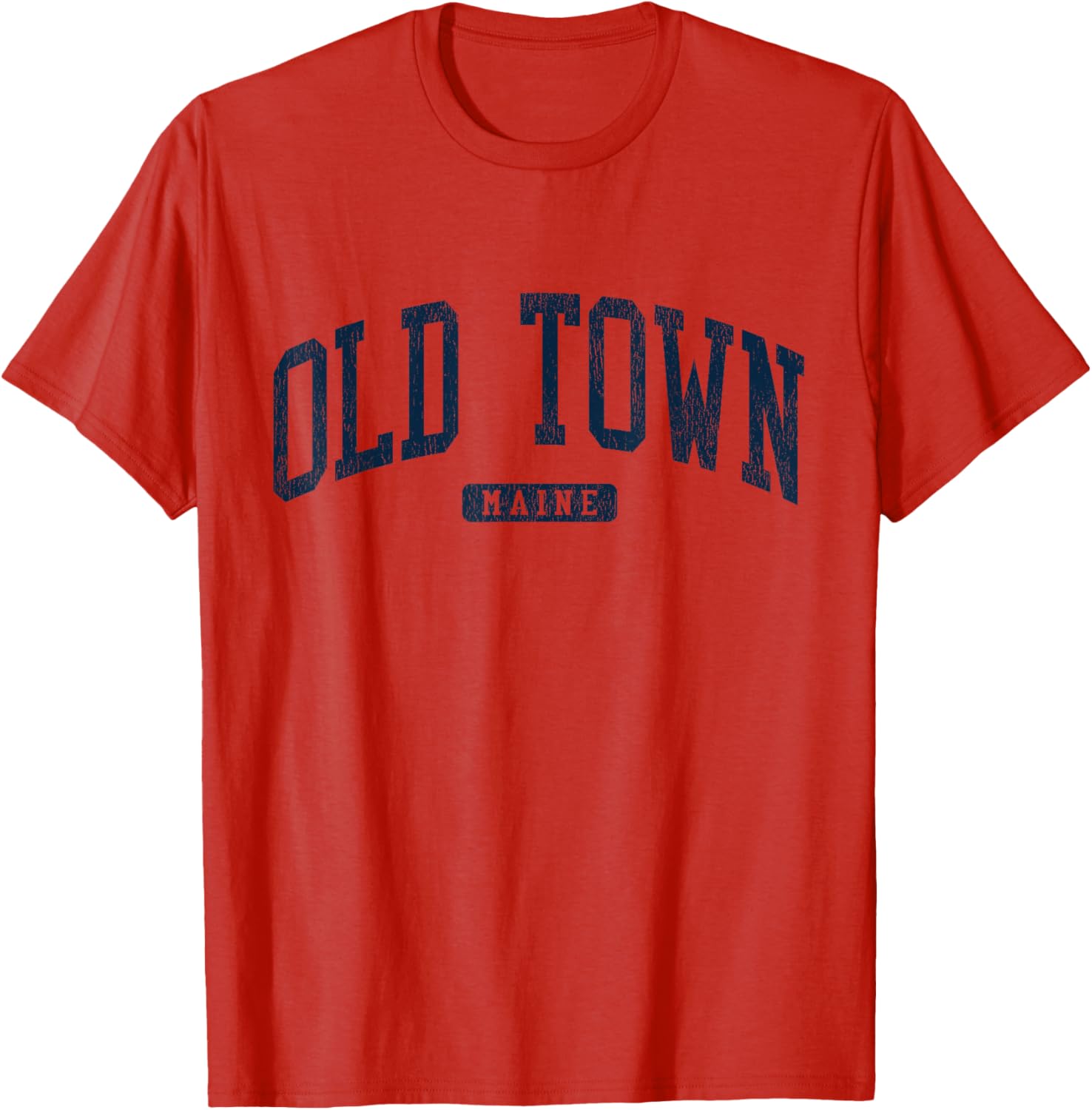 Old Town Maine University Style Blue T-Shirt for College Students - 5