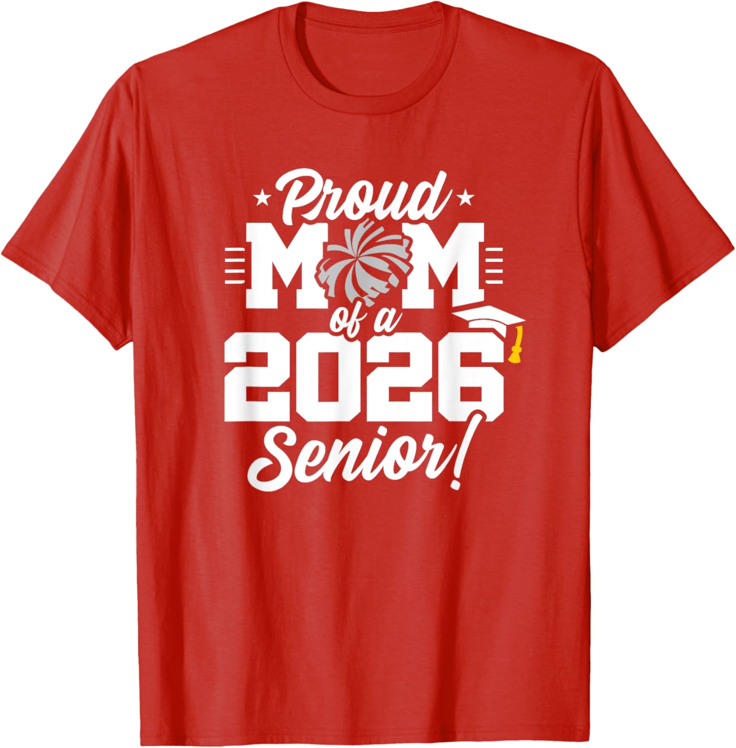 Class of 2026 Senior Cheerleader T-Shirt for Cheer Moms and Fans - 18