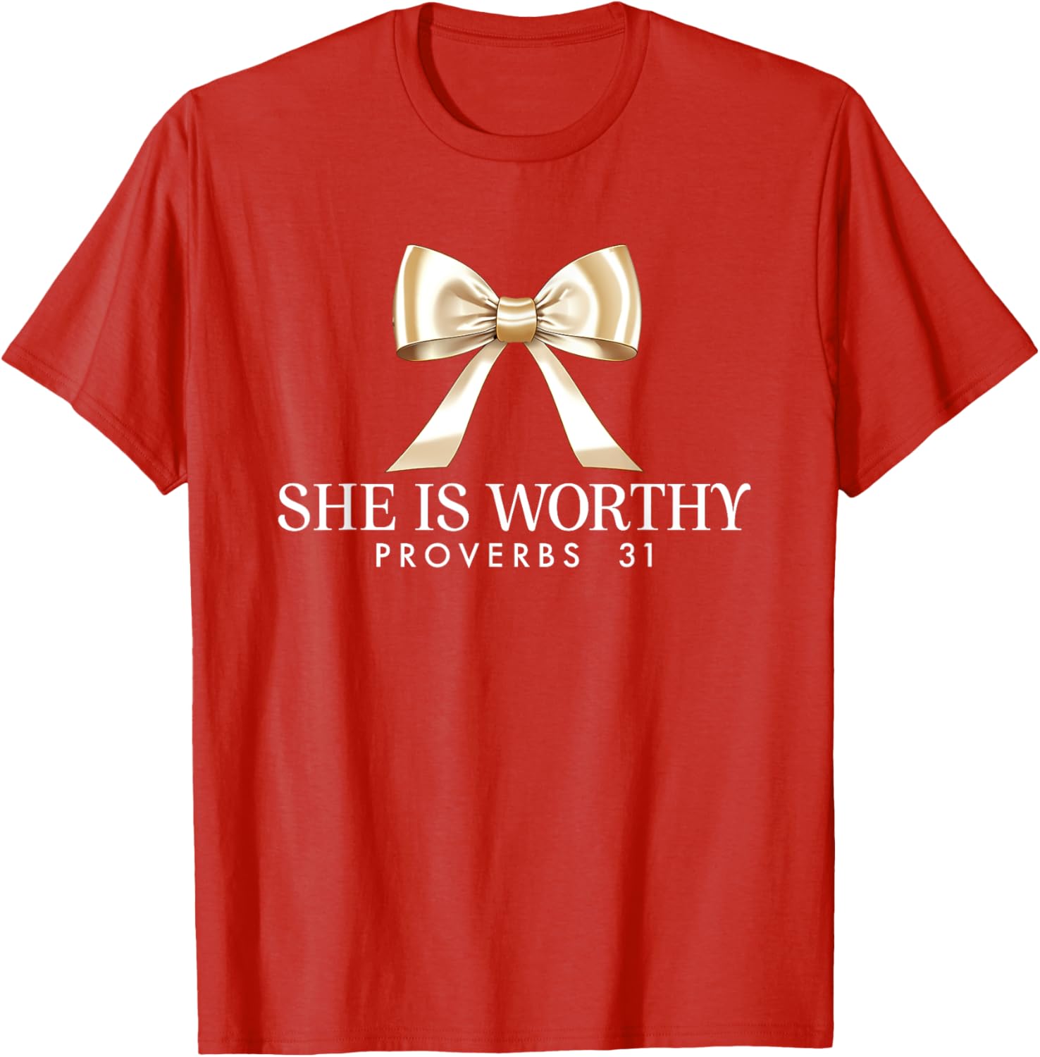 She Is Worthy Proverbs 31 Faith T-Shirt for Women - Inspirational Apparel - 10