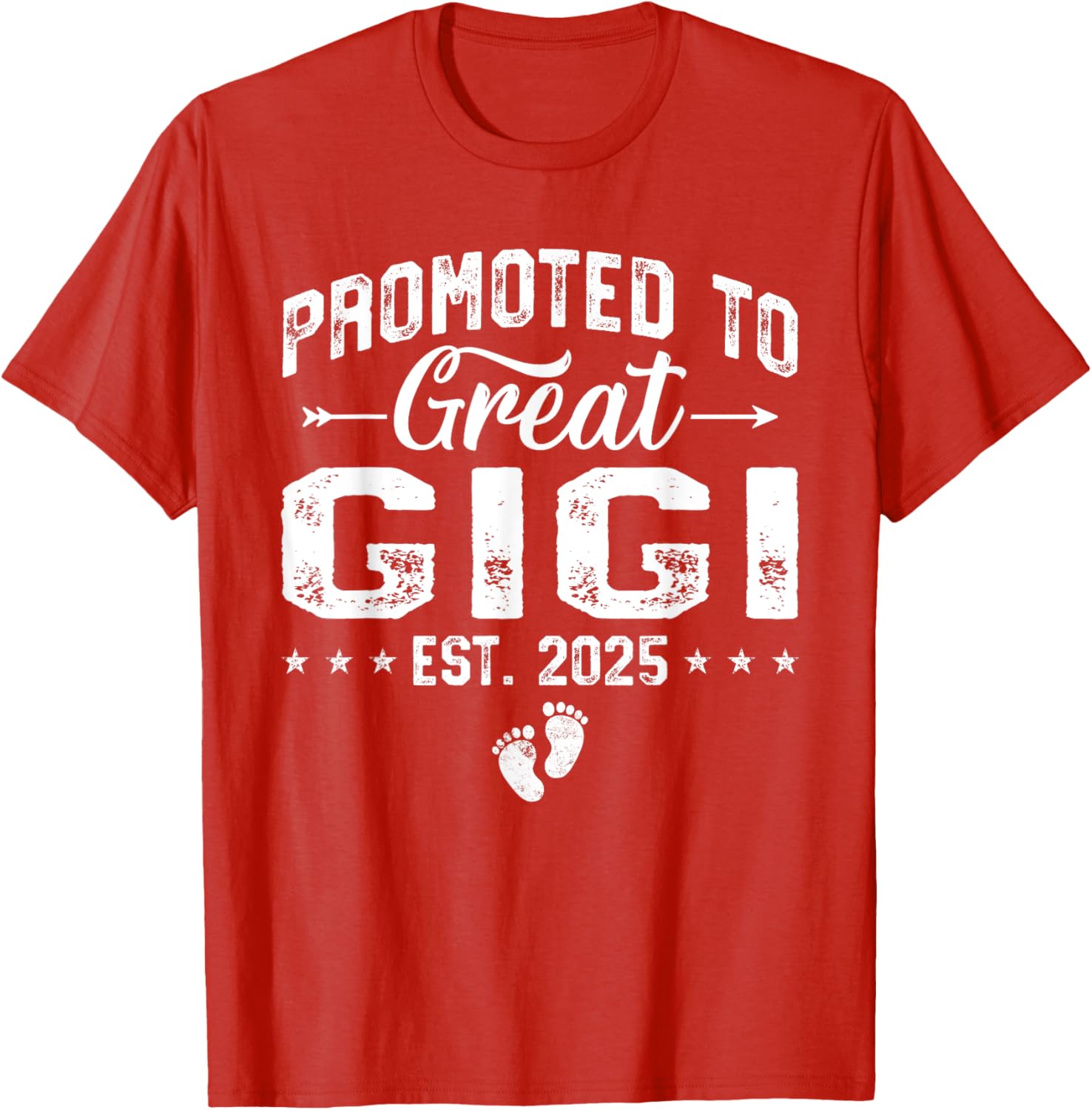 Promoted to Great Gigi 2025 Grandma T-Shirt Gift for New Grandparents - 6