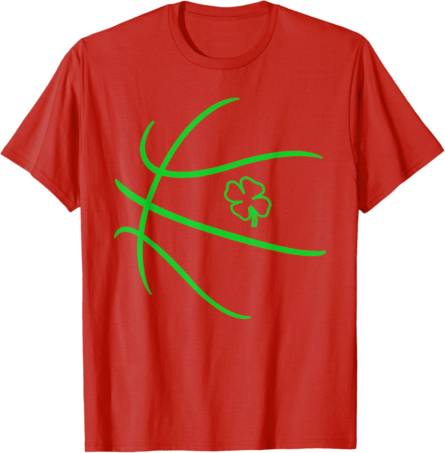 Lucky Shamrock Basketball T-Shirt for Irish Boys and Men on St Patrick's Day - 3