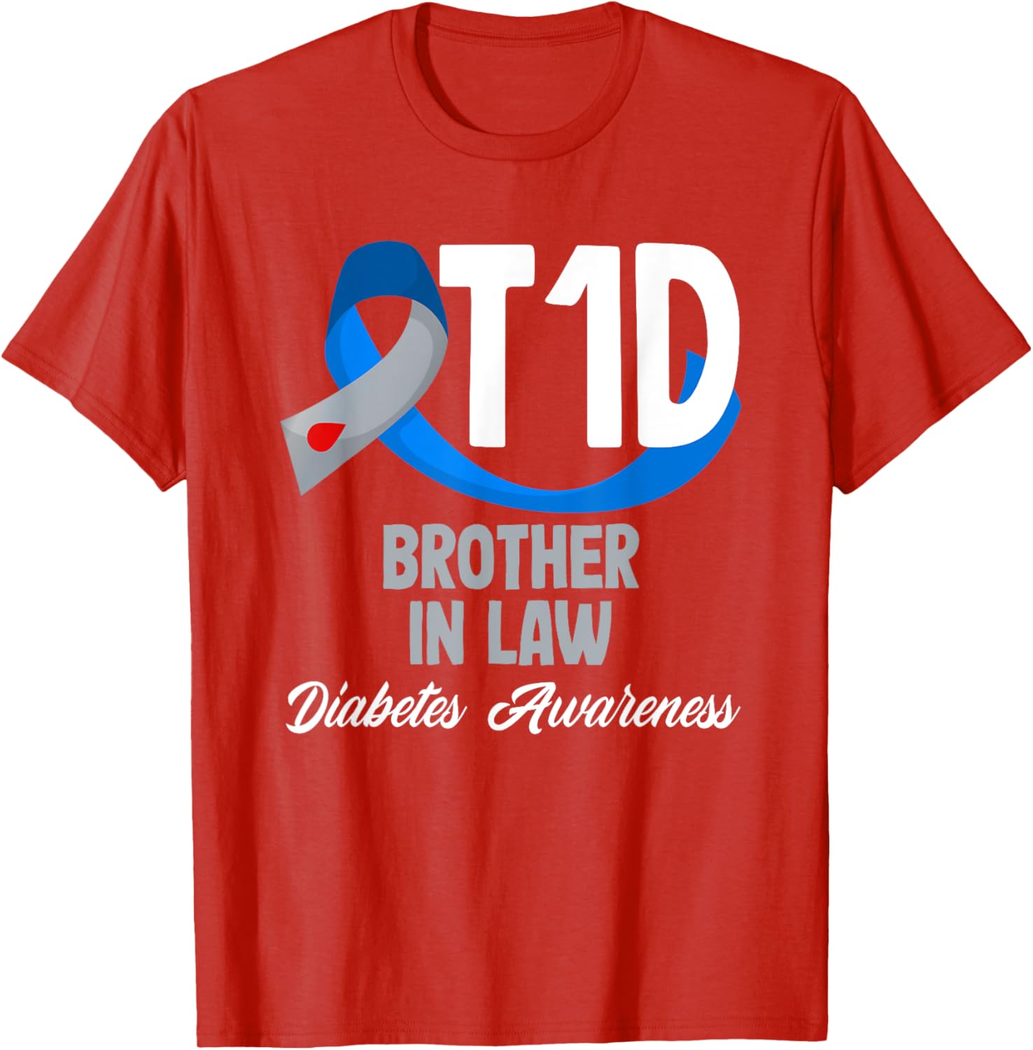 T1D Brother In Law Diabetes Awareness T-Shirt for Supportive Family Members - 11