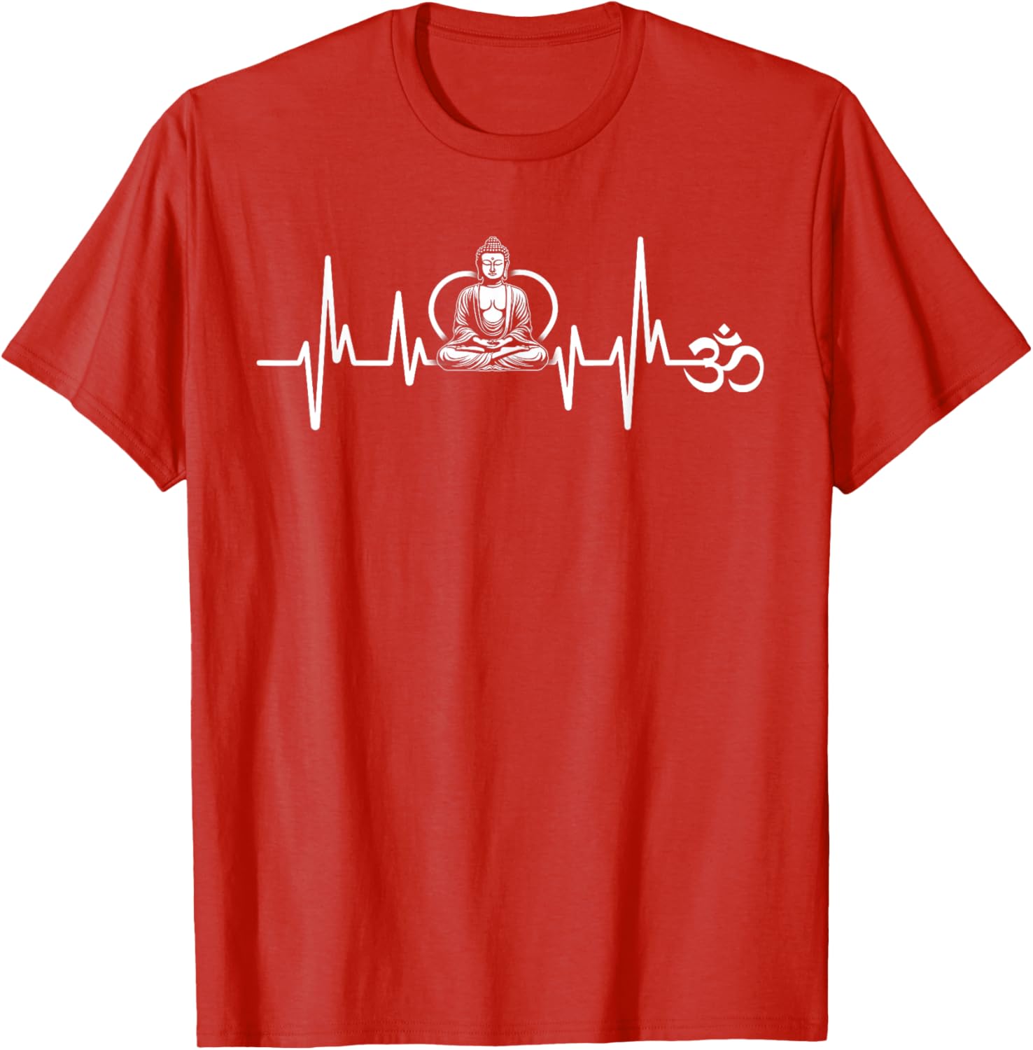 Om Heartbeat Funny Sacred Ohm Yoga Meditation Cool T-Shirt for Him & Her - 27