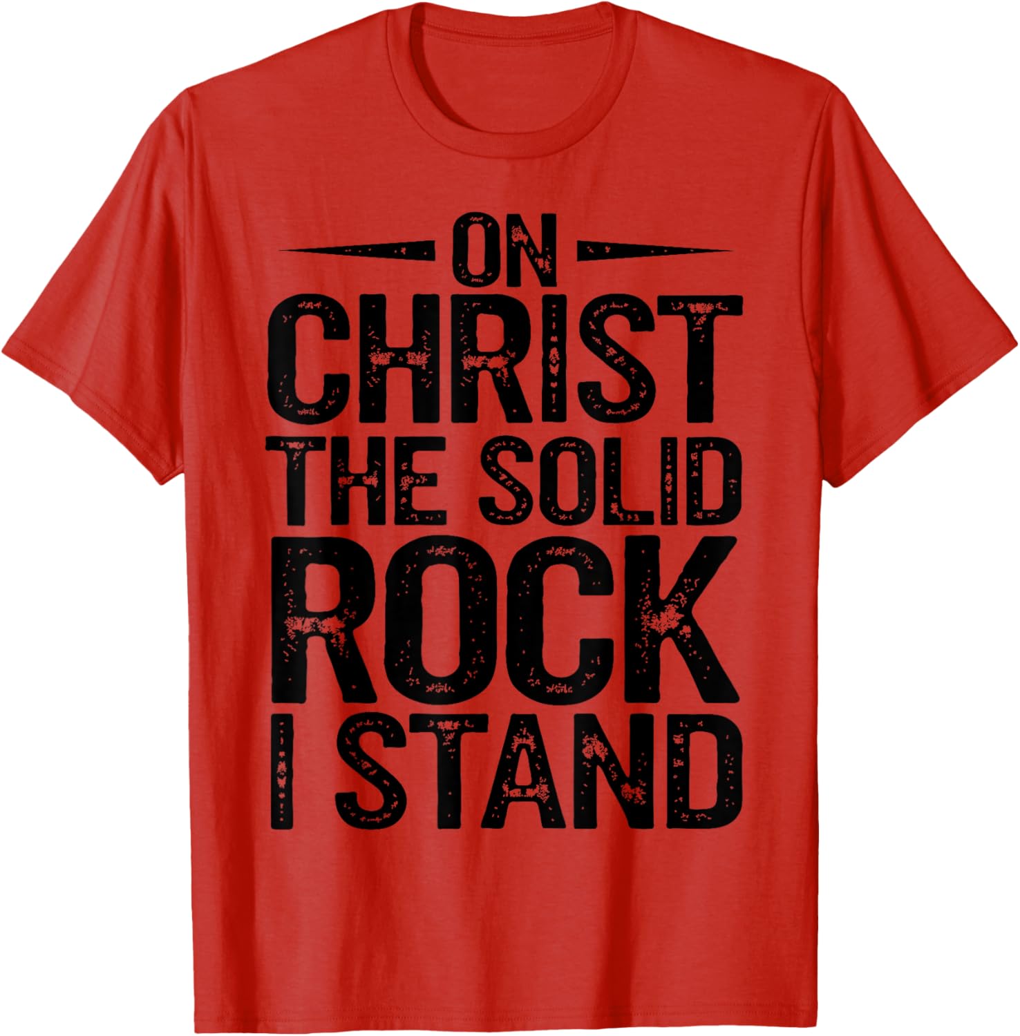 Christian Hymn T-Shirt On Christ the Solid Rock I Stand - Faith Apparel - 7