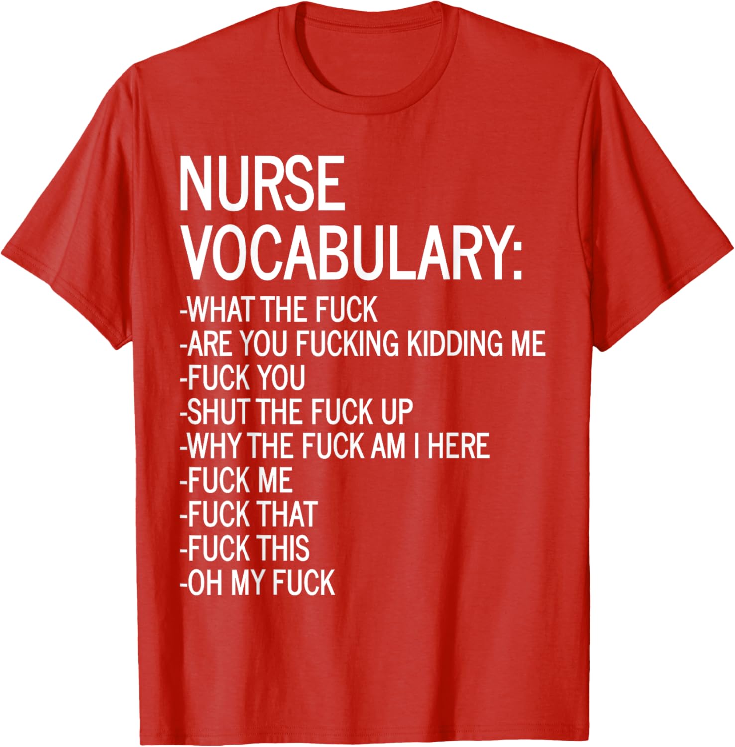Nurse Vocabulary T-Shirt for Medical Professionals and Nursing Students - 14