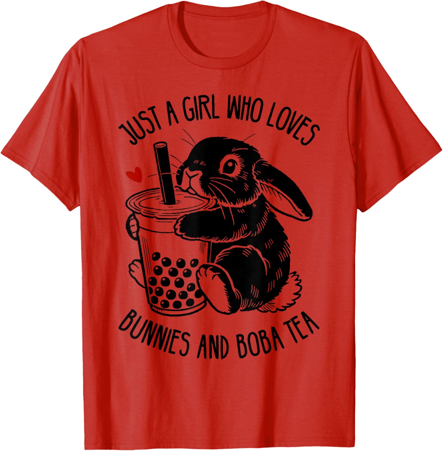Just A Girl Who Loves Bunnies and Boba Tea Holland Lop T-Shirt - 7