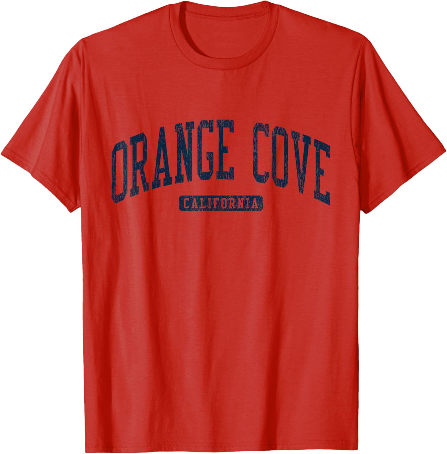 Orange Cove California College Style Blue T-Shirt for Students and Alumni - 7