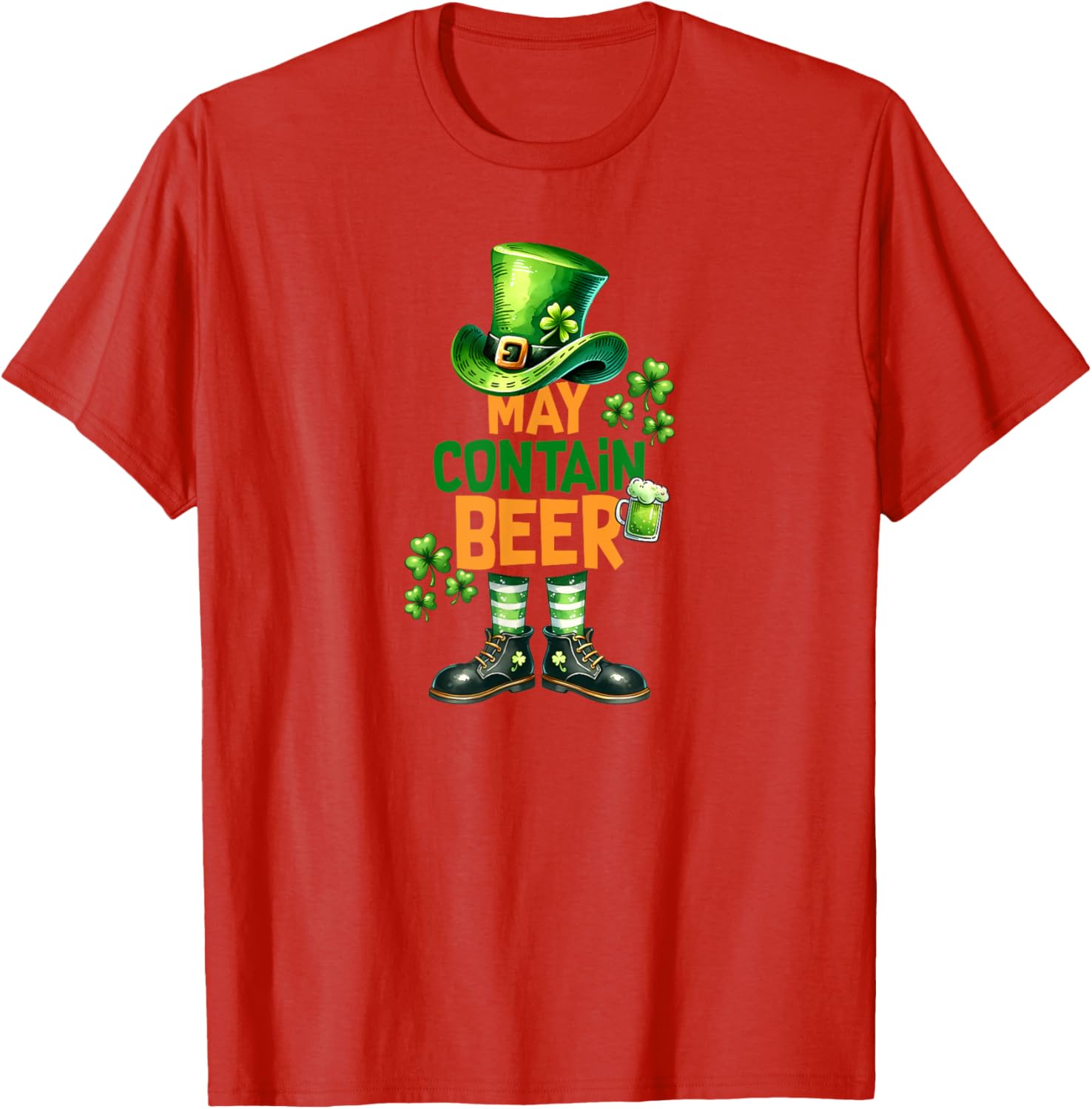 Funny May Contain Beer St Patrick's Day T-Shirt for Celebrations - 2