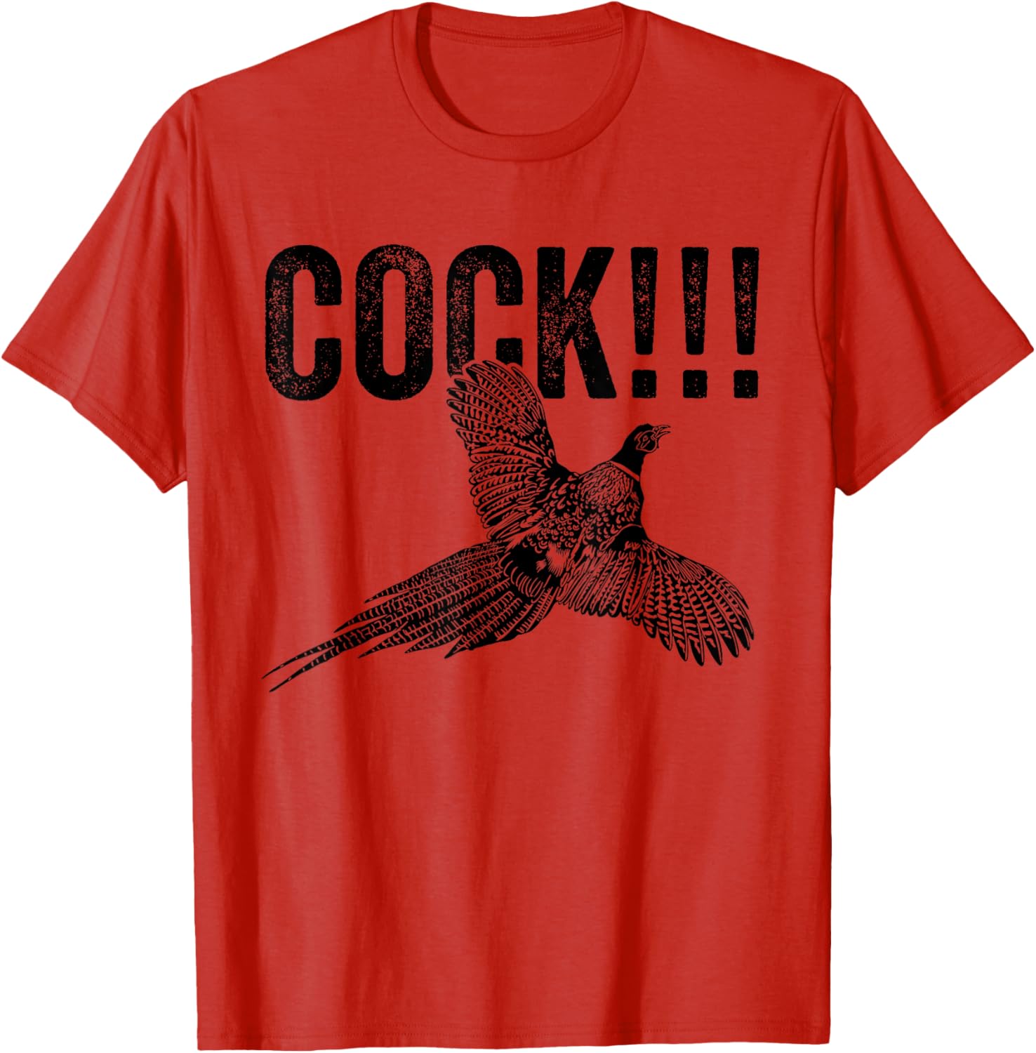 Funny Men's Cock Pheasant Hunting T-Shirt for Upland Hunters - 11